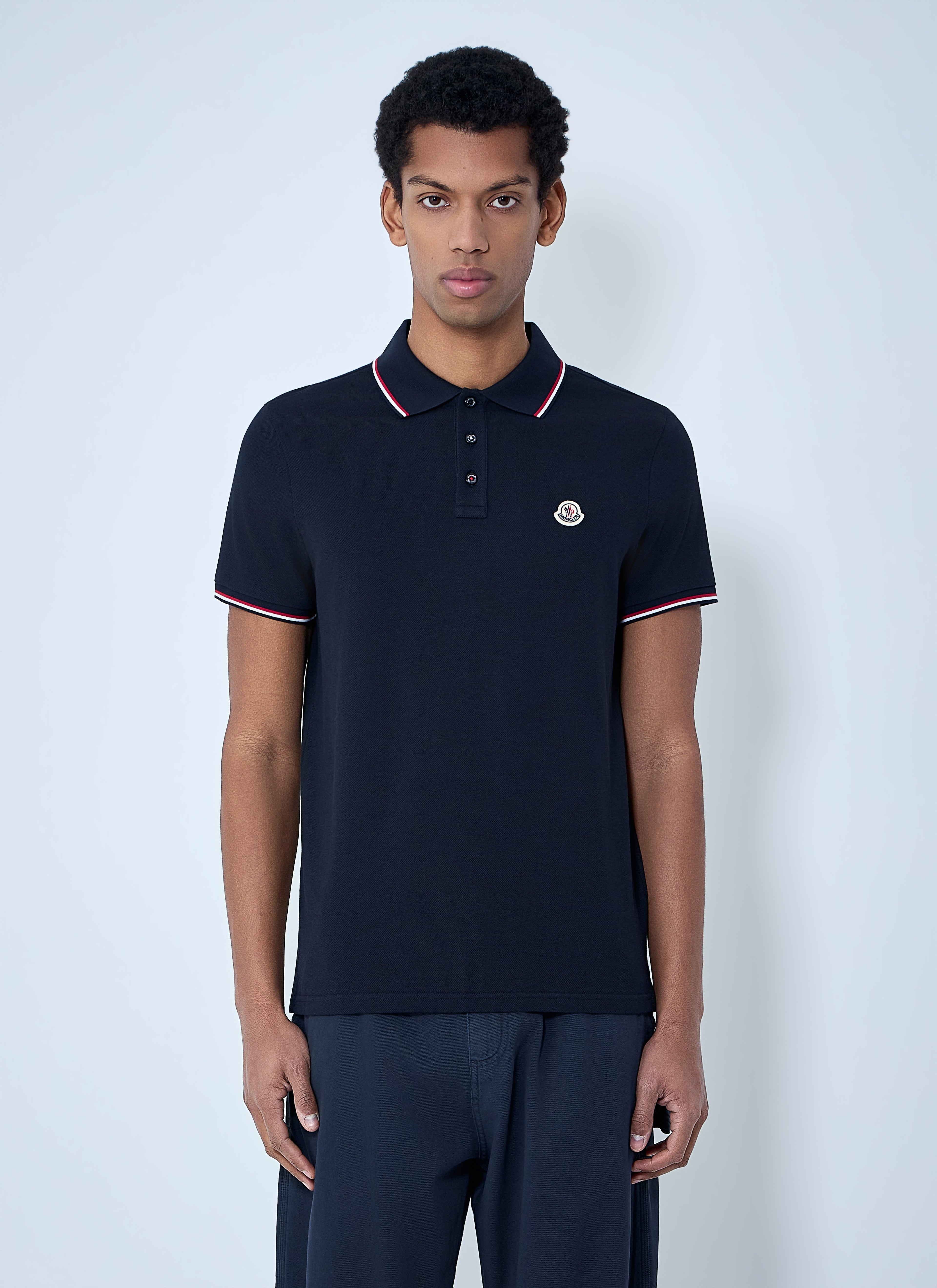 Moncler Men Logo Patch Polo Shirt
