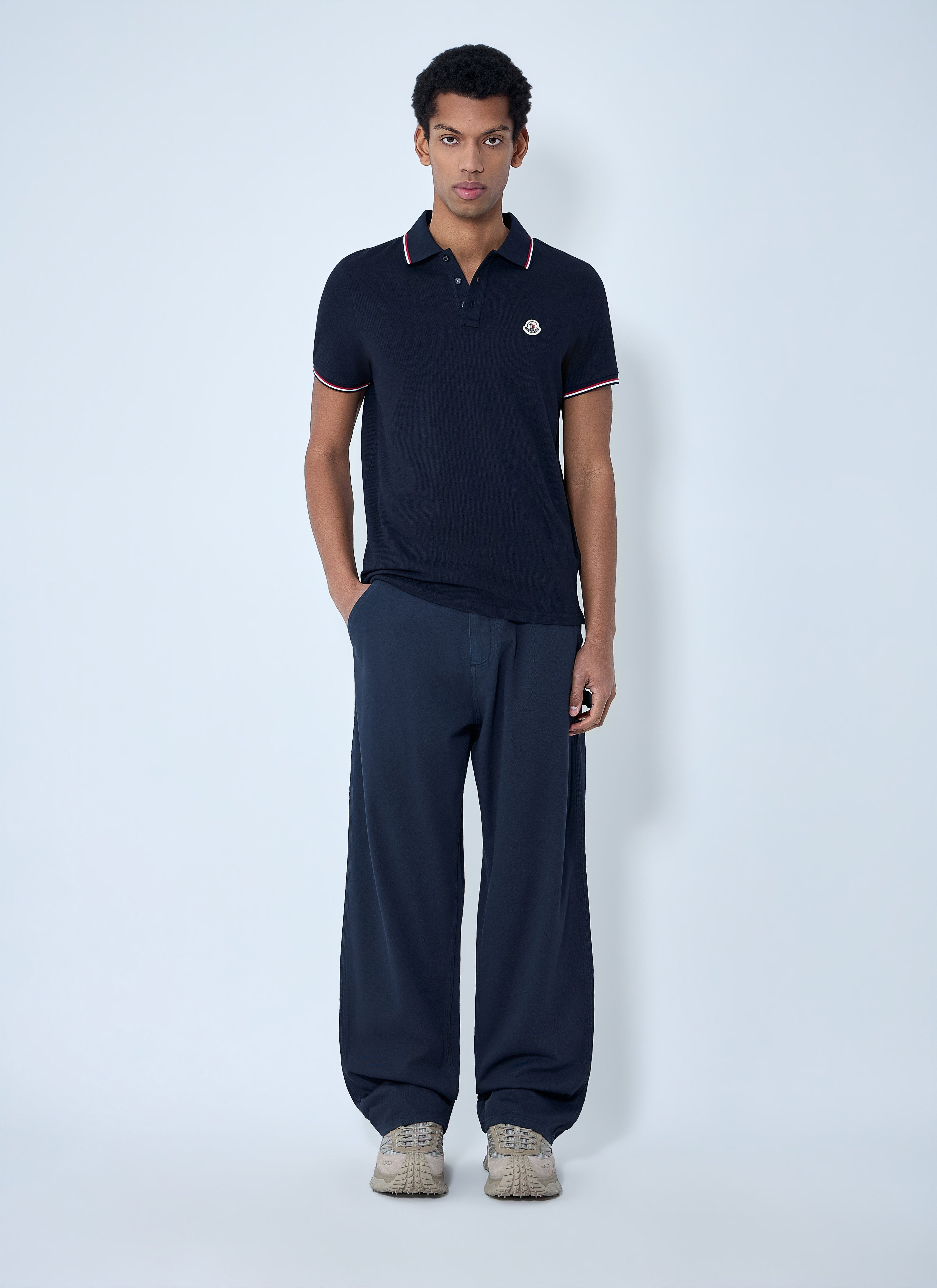 Moncler Men Logo Patch Polo Shirt