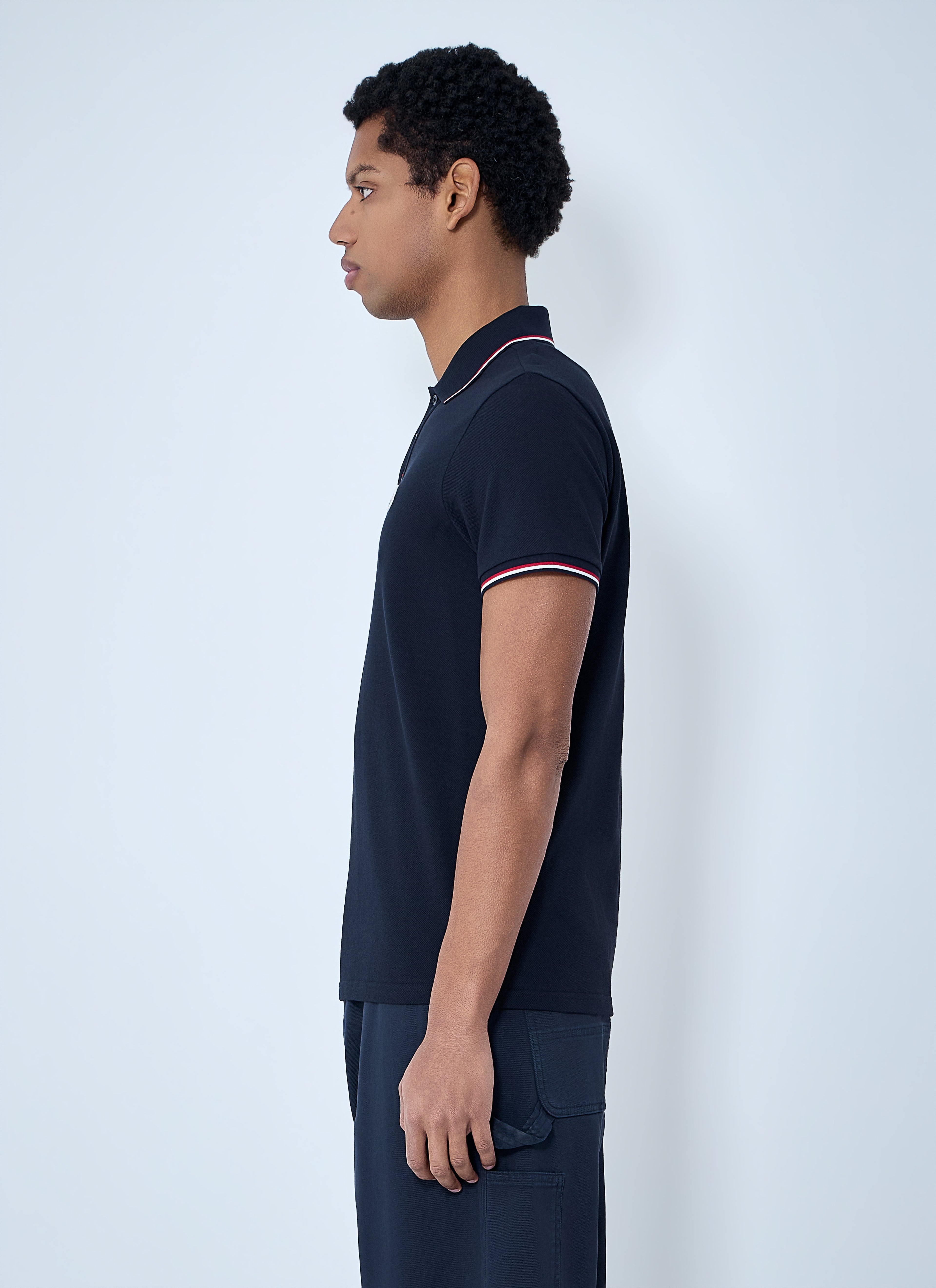 Moncler Men Logo Patch Polo Shirt
