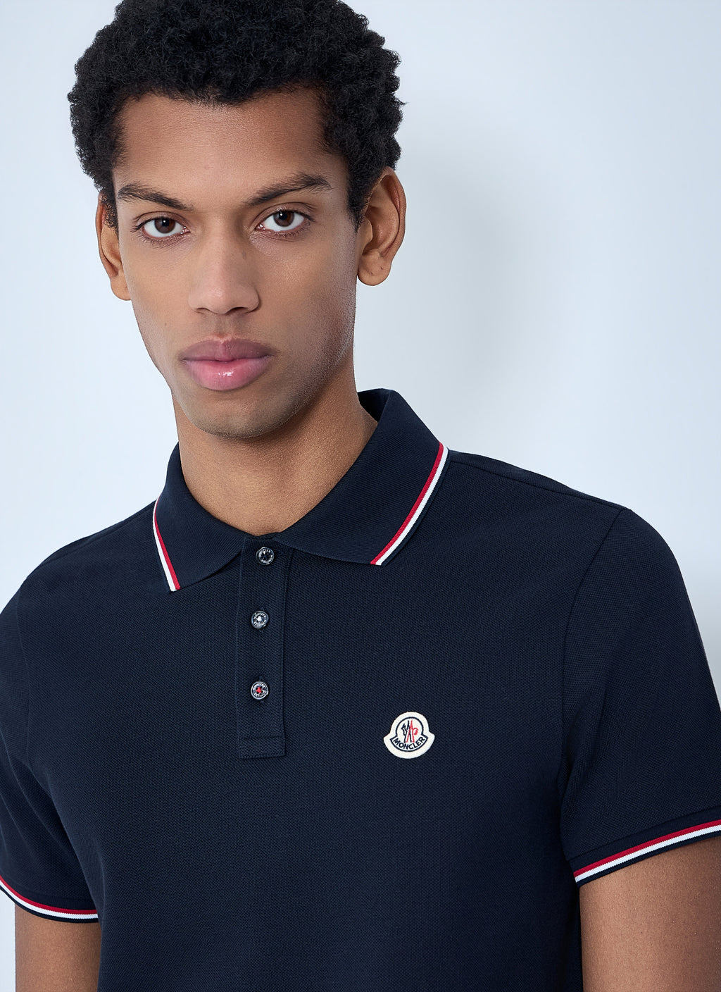 Moncler Men Logo Patch Polo Shirt