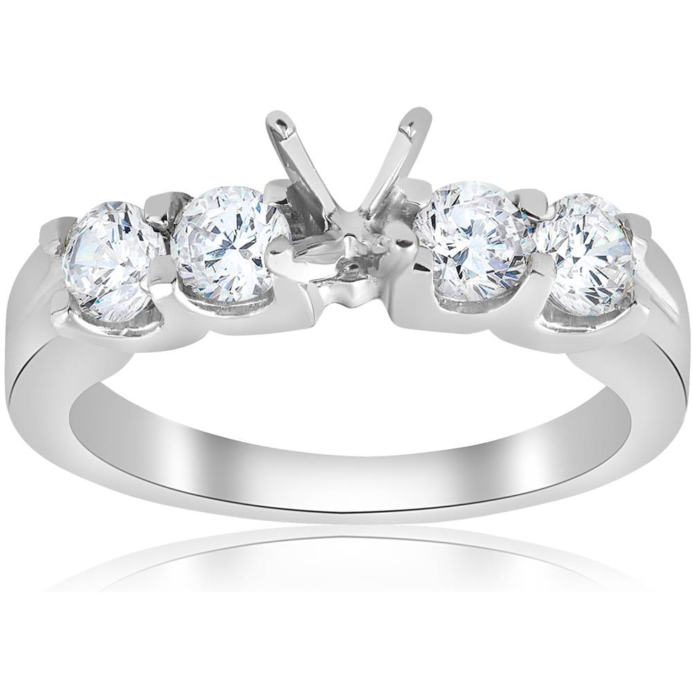 3/4ct Real Diamond Engagement Semi Mount Ring Setting Size Selectable