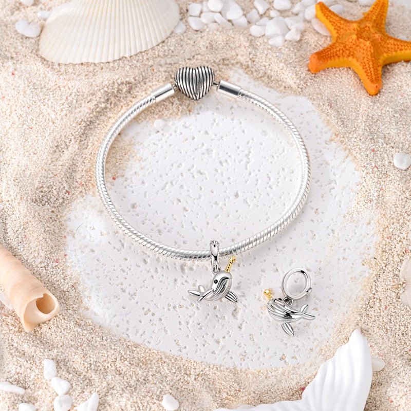 Narwhal with Star Horn Dangle Charm