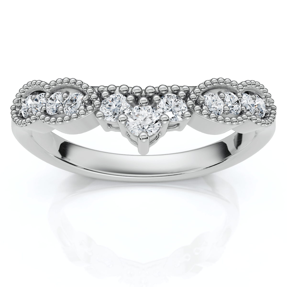 Serina Diamond Wedding Guard Ring 14k Gold Lab Grown