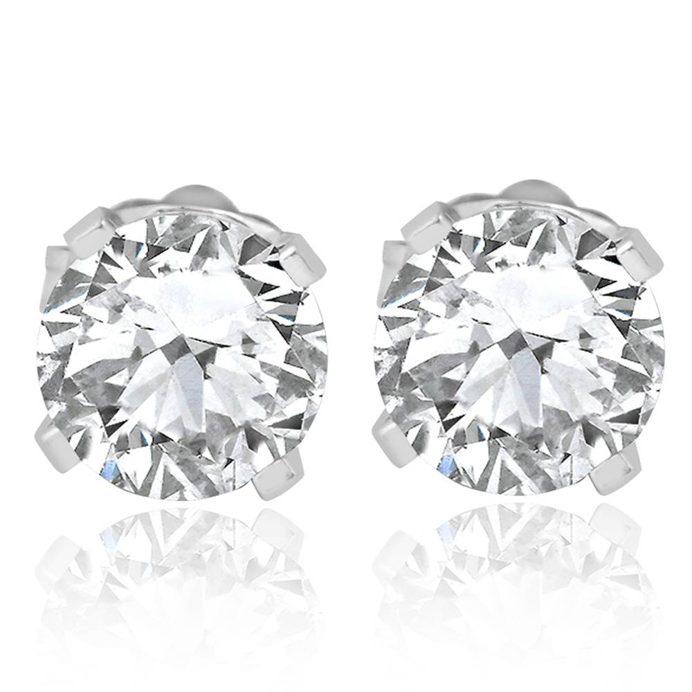 7/8ct Diamond Studs 14K White Gold