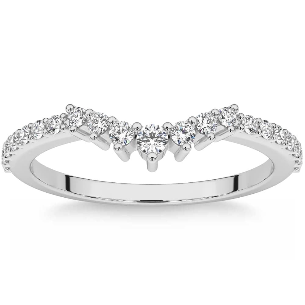 1/3Ct Round Cut Wedding Ring Anniversary Band 14k Gold Lab Grown
