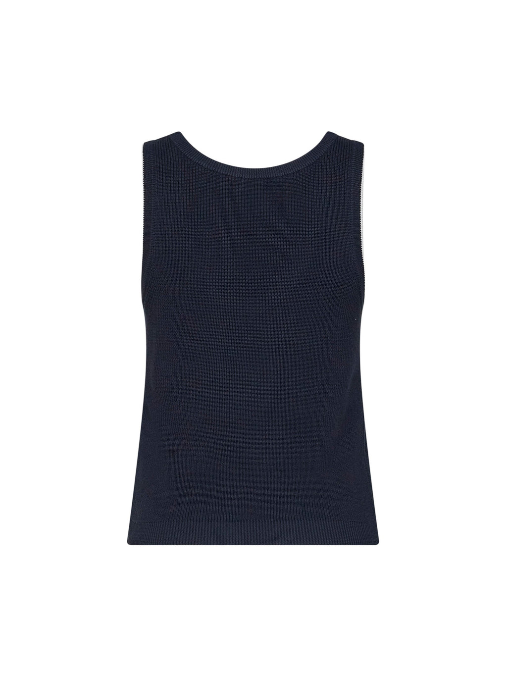 Brunello Cucinelli Women Blue Ribbed Cotton Knit Top