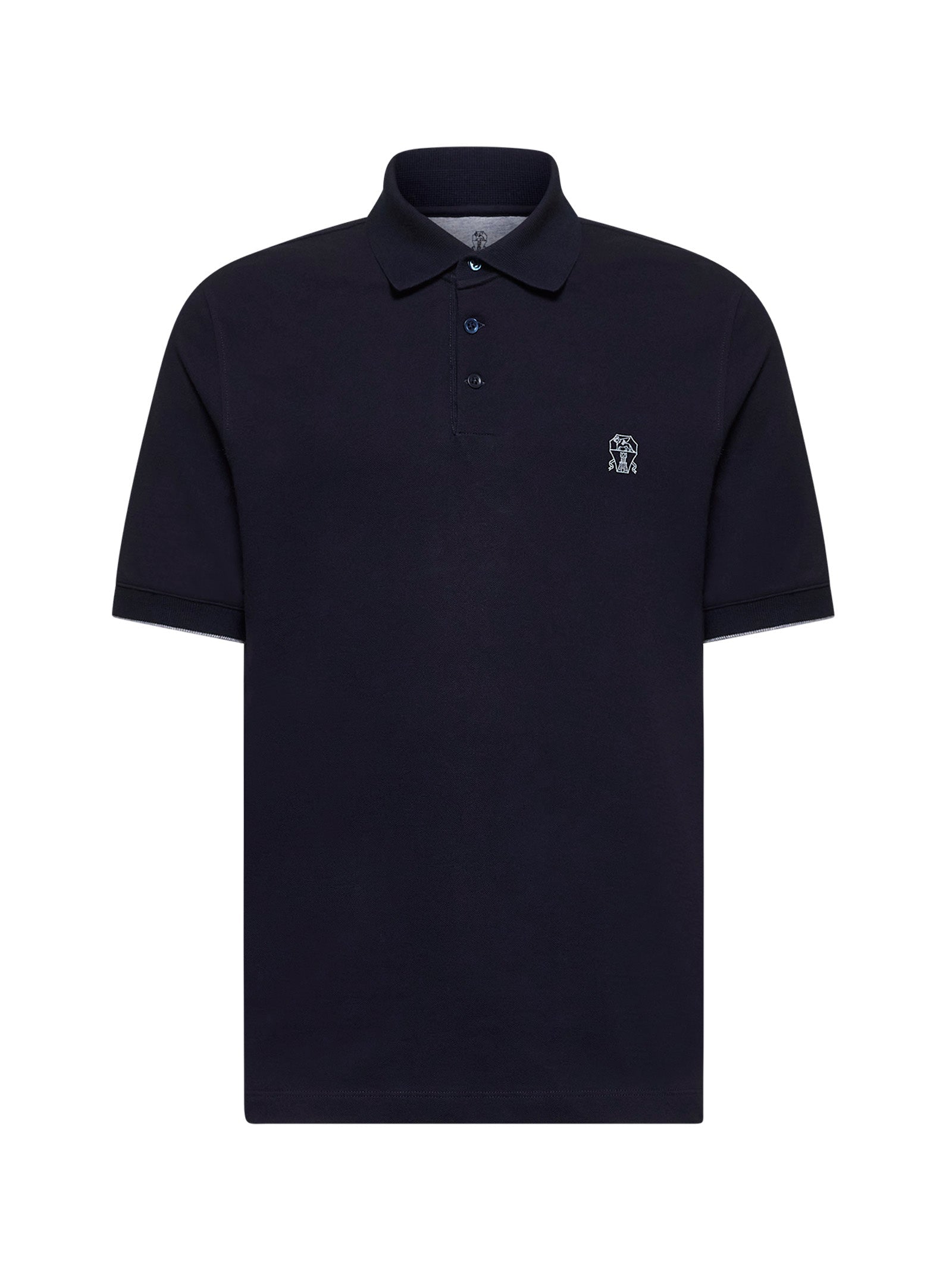 Brunello Cucinelli Men Cotton Piqué Polo Shirt