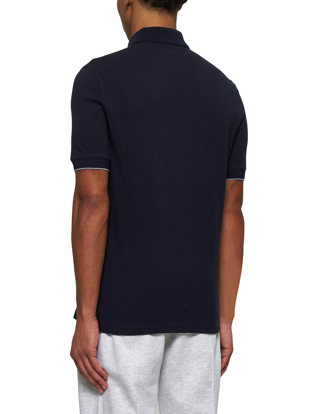 Brunello Cucinelli Men Cotton Piqué Polo Shirt