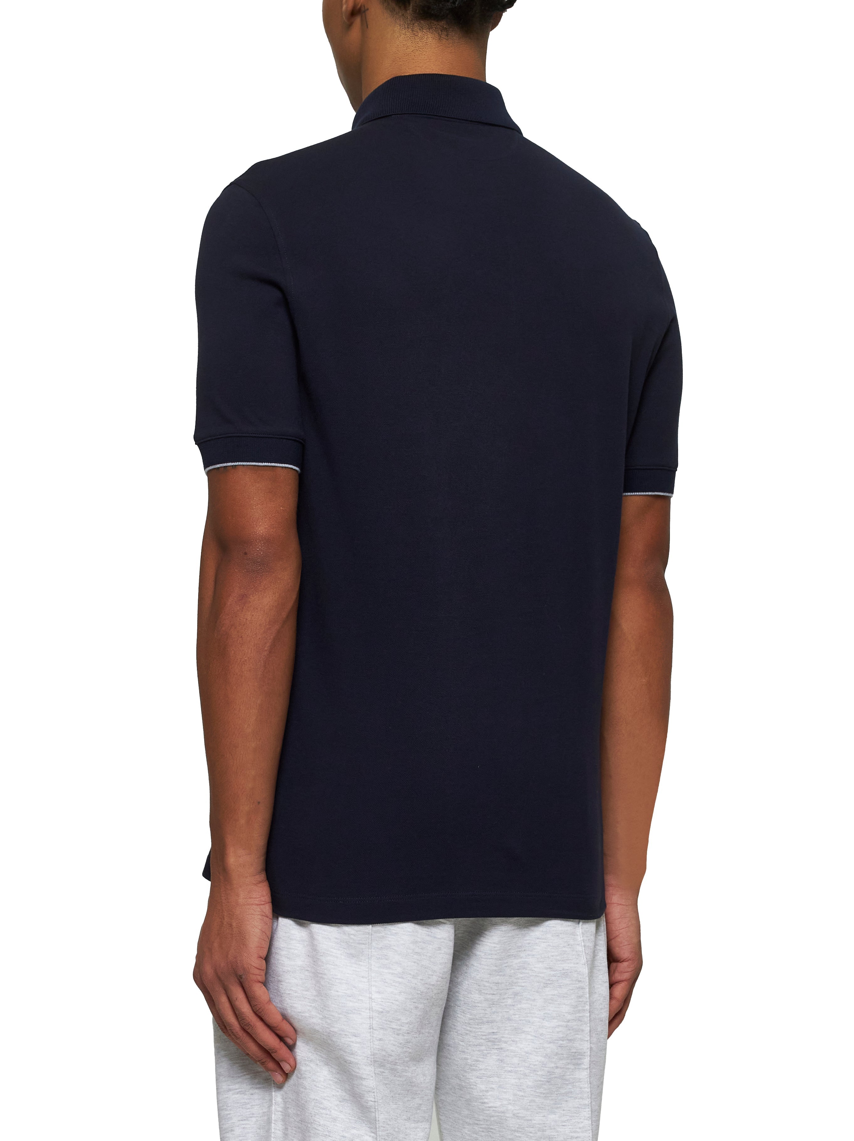 Brunello Cucinelli Men Cotton Piqué Polo Shirt
