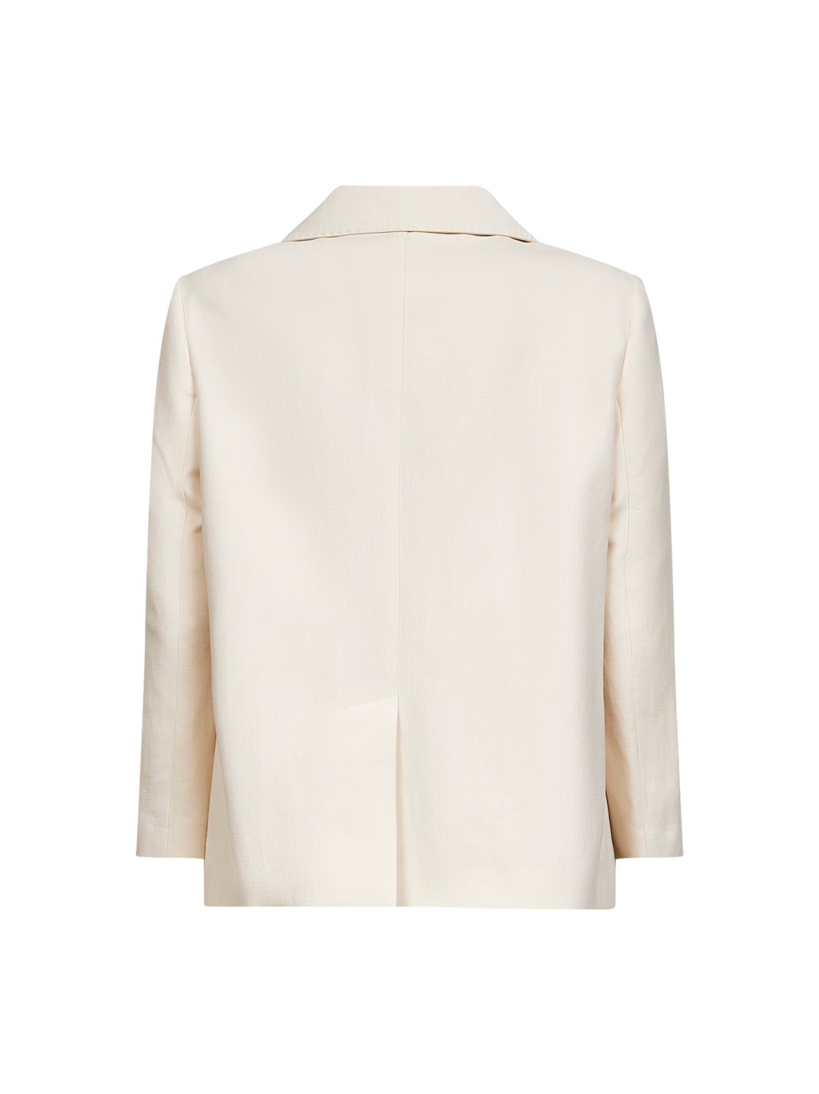 Brunello Cucinelli Women Ivory Fluid Twill Jacket With Monili