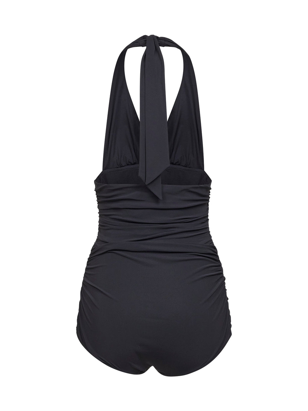 Dolce & Gabbana Women Black Sensitive Fabric Draped One-Piece Swimsuit