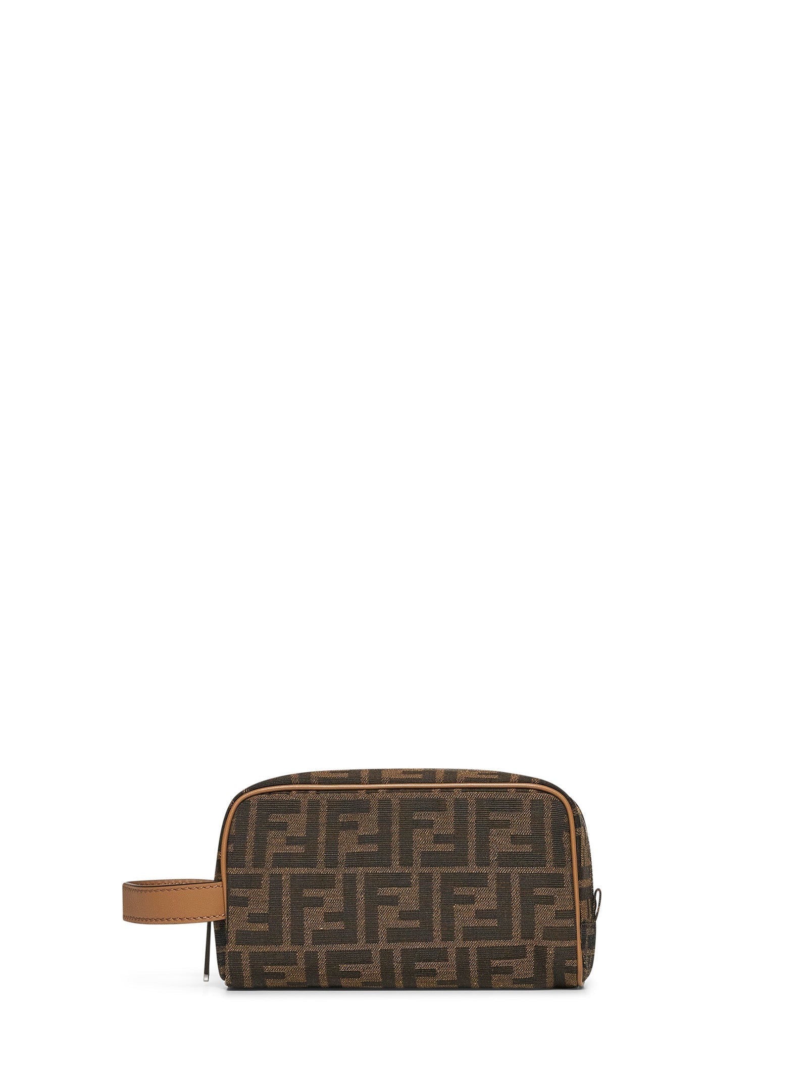 Fendi Men Ff Jacquard Fabric Toiletry Bag