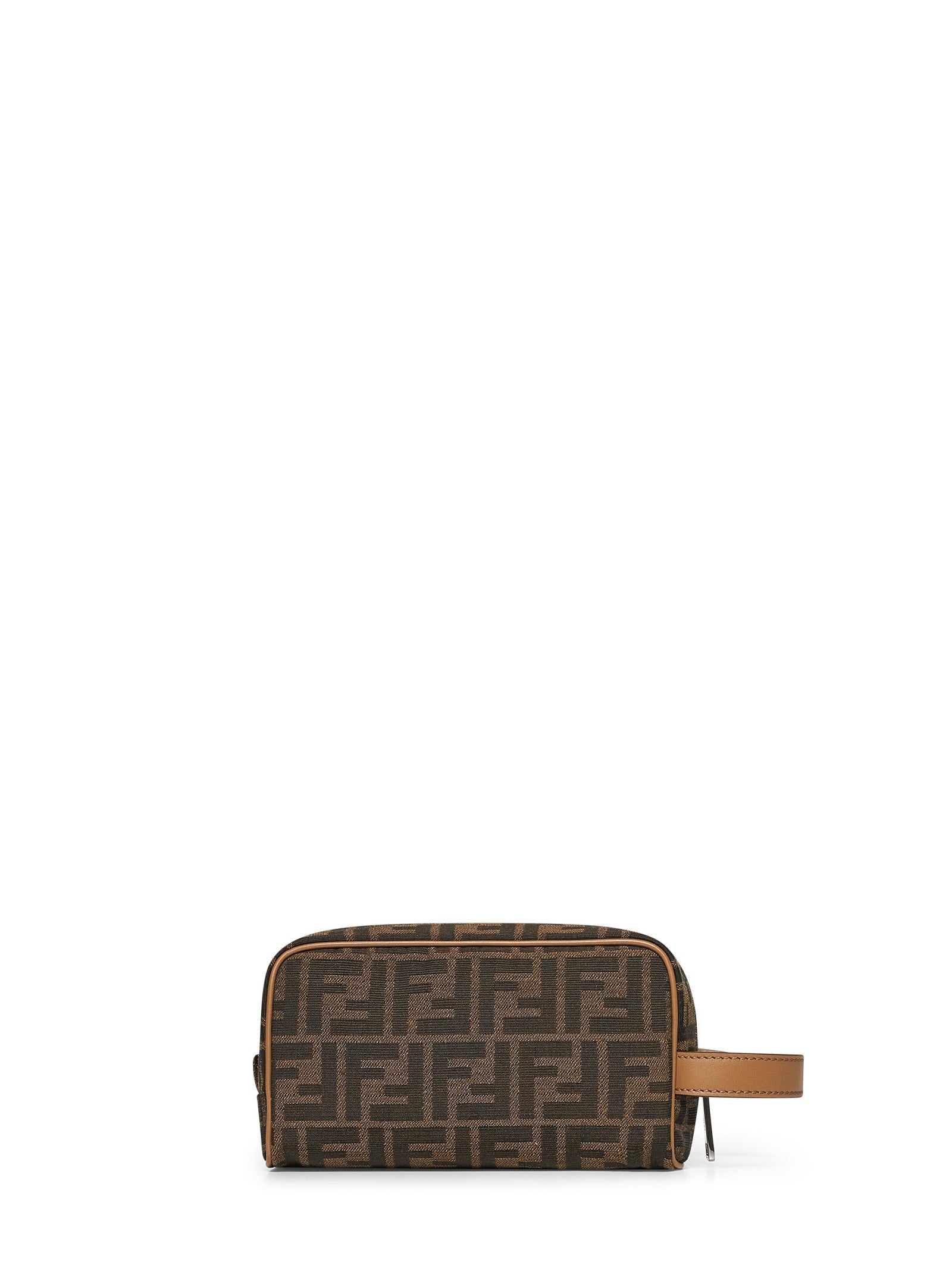Fendi Men Ff Jacquard Fabric Toiletry Bag