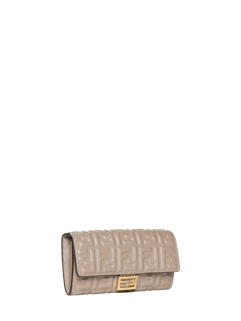 Fendi Women Taupe Nappa Leather Wallet