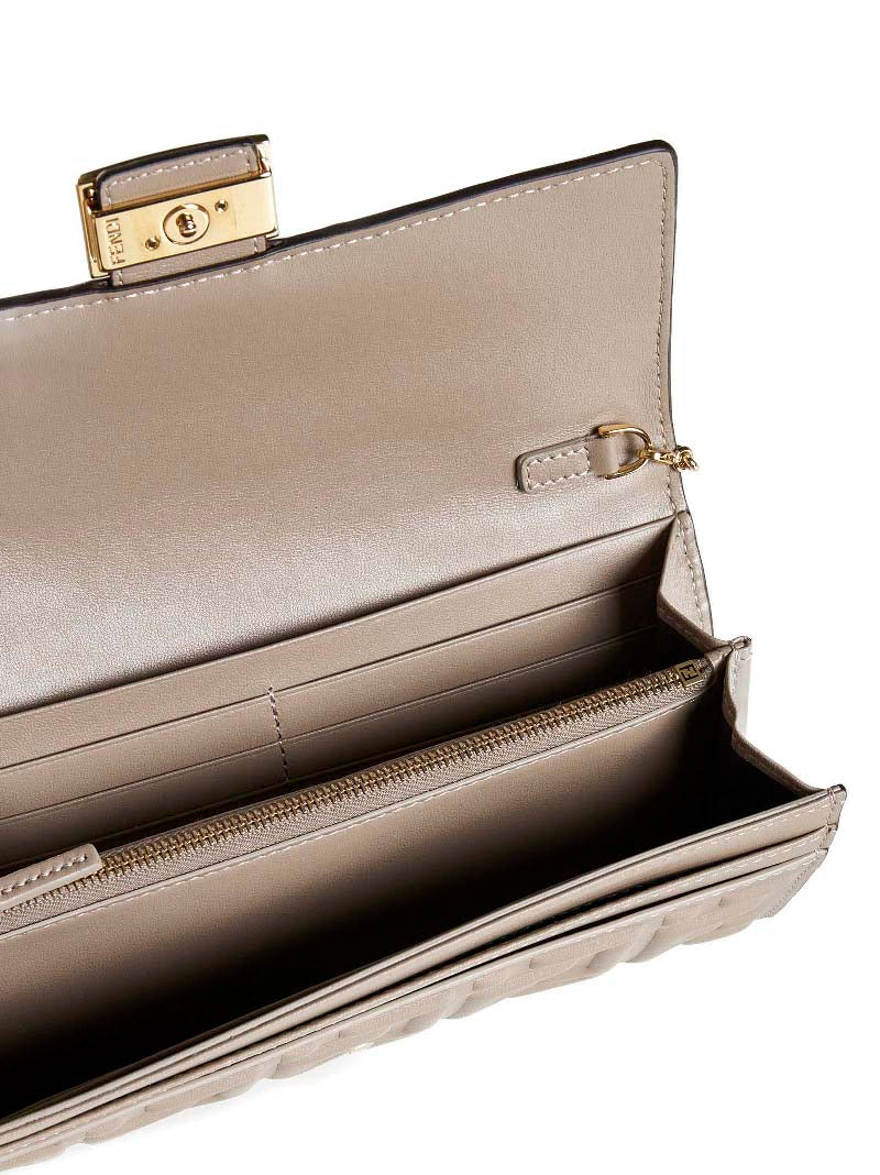 Fendi Women Taupe Nappa Leather Wallet