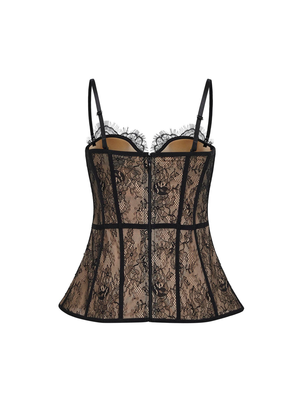 Giuseppe Di Morabito Women Black Lace Peplum Bustier Top
