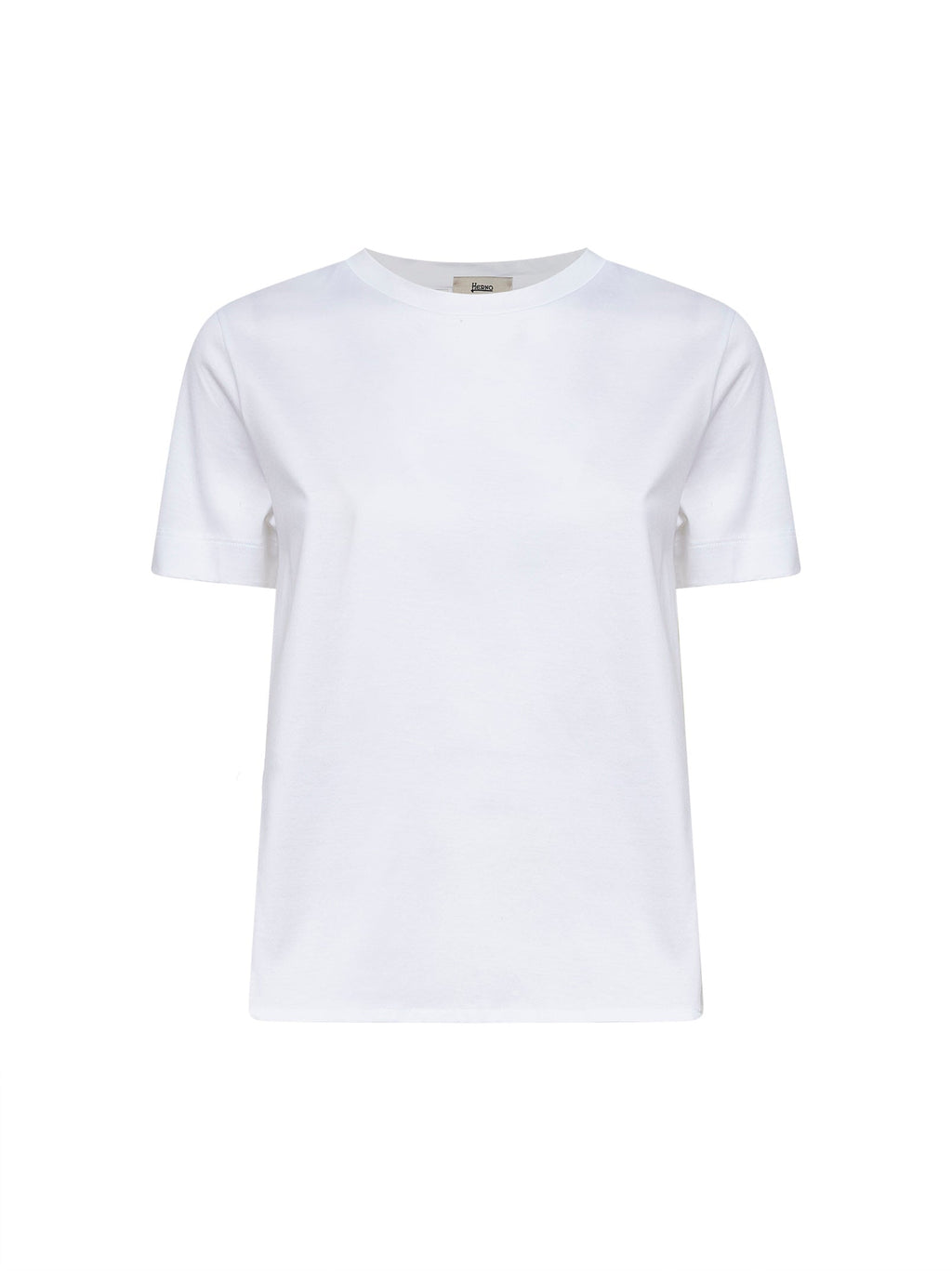 Herno Women White Chic Cotton Jersey And New Techno Taffeta T-Shirt