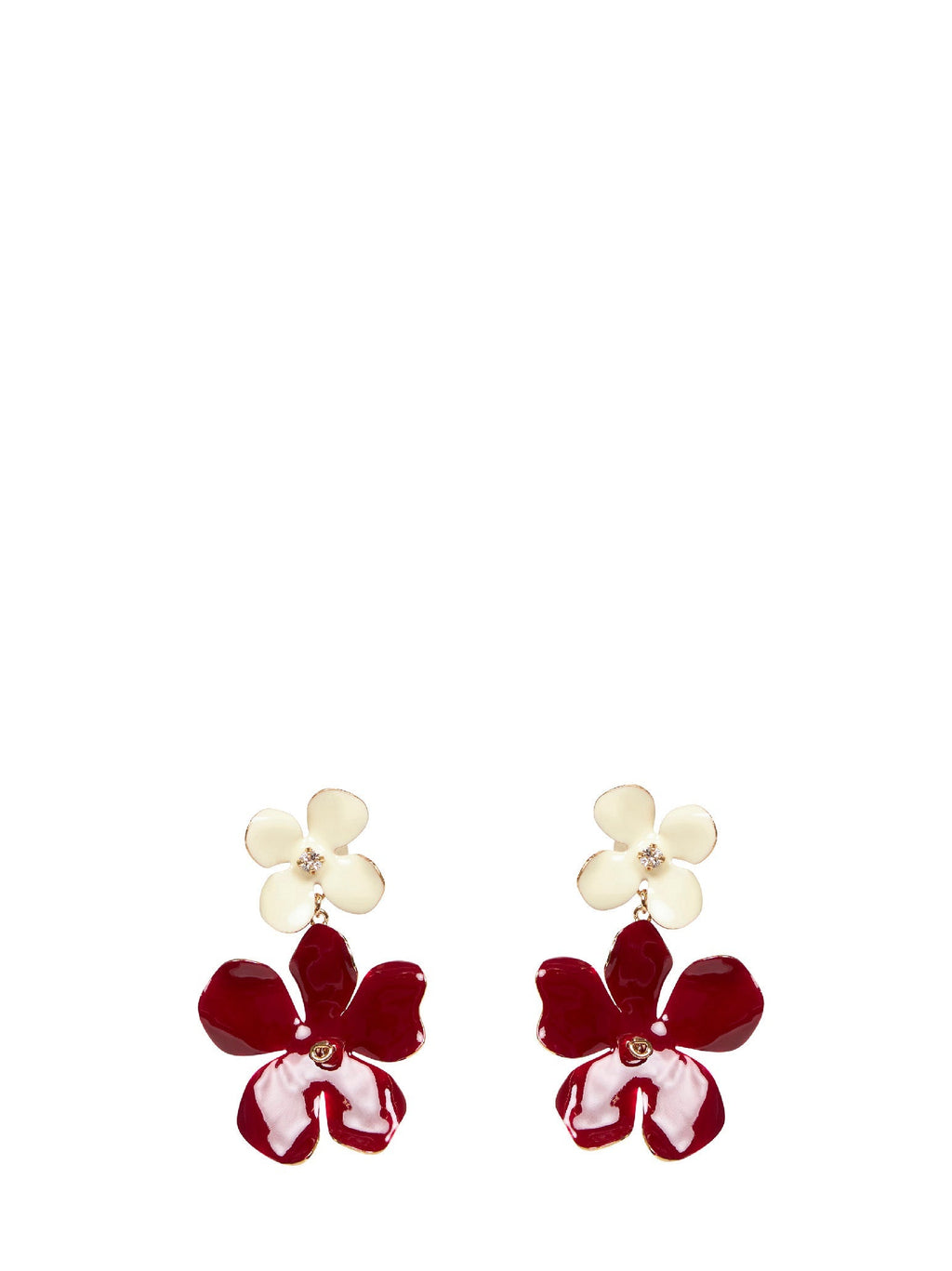 Marni Women Enameled Flowers Dangle Earrings