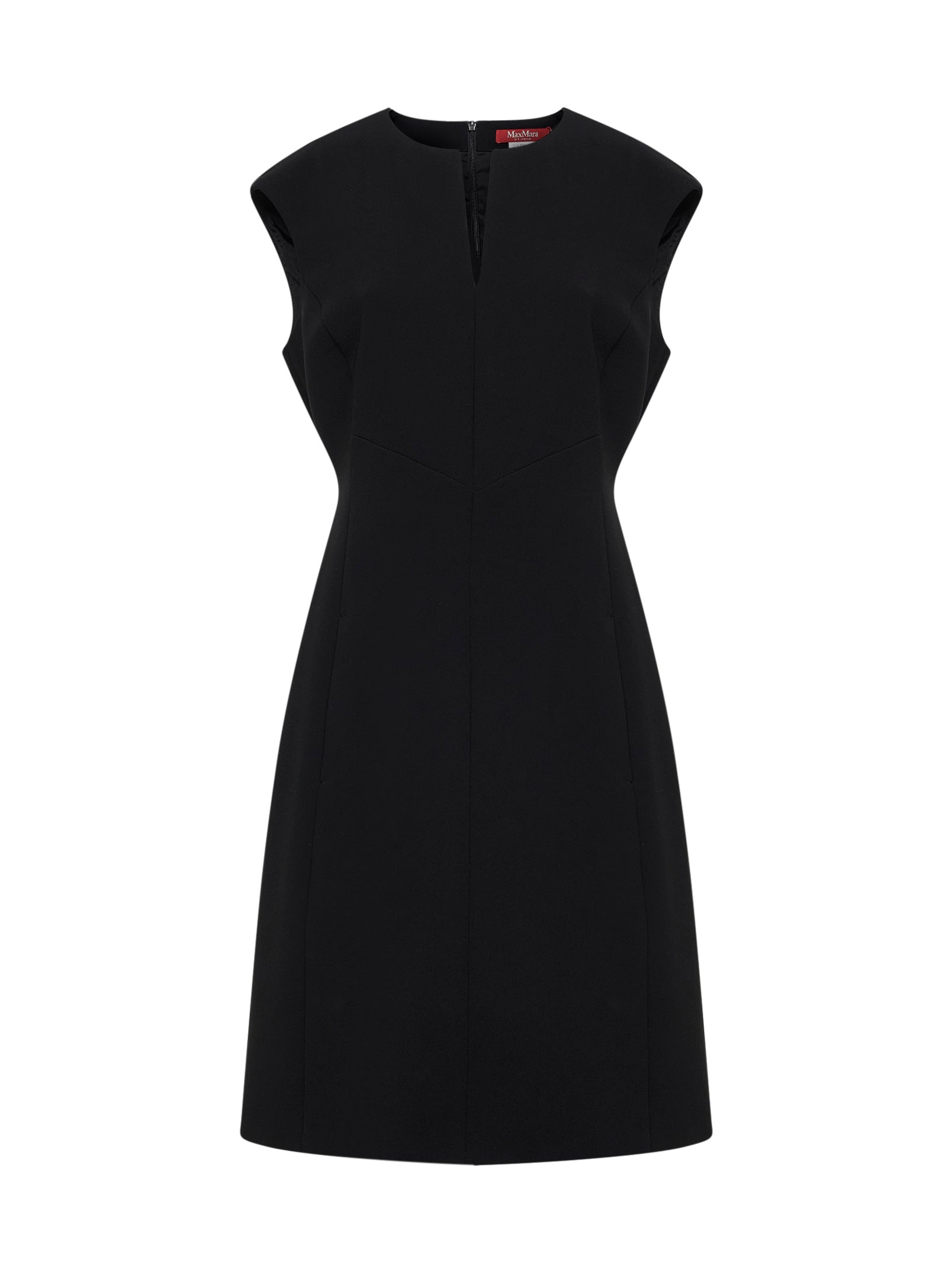 Max Mara Studio Women Black Cady Mstgiunto Short Princess-Line Dress