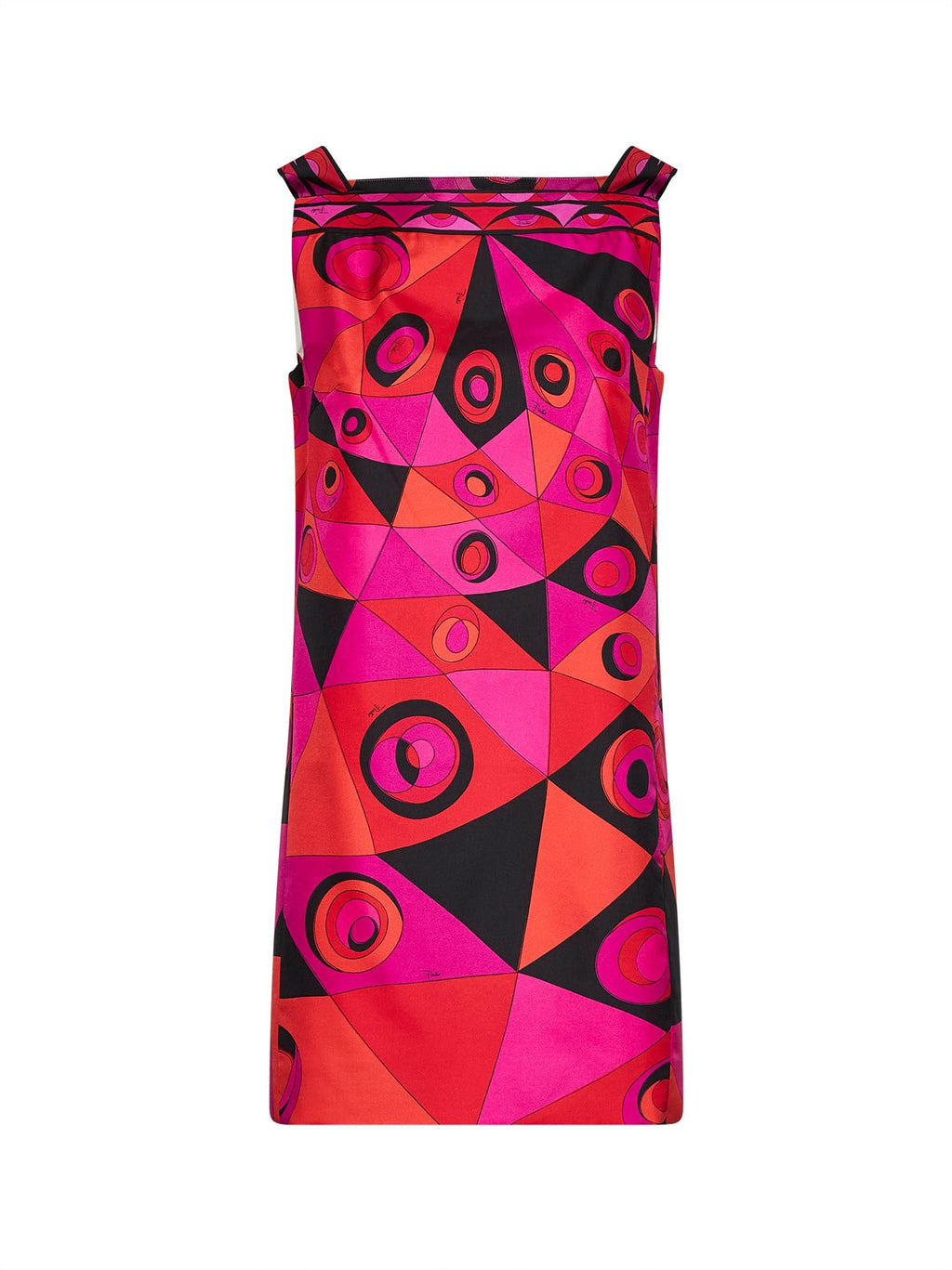 Pucci Women Fuchsia And Black Occhi-Print Silk Twill Mini Dress