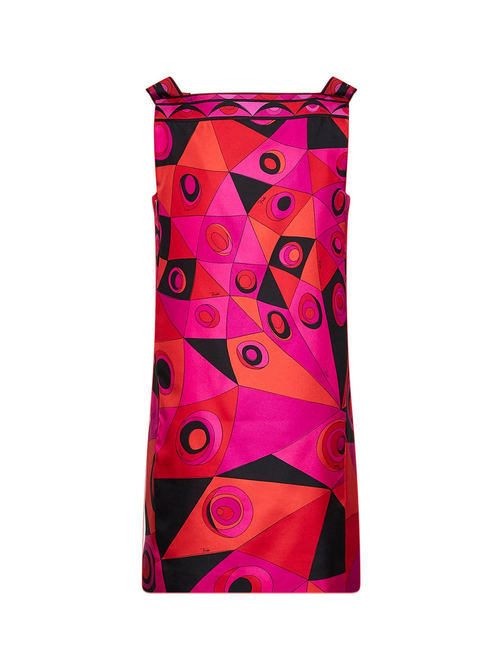 Pucci Women Fuchsia And Black Occhi-Print Silk Twill Mini Dress