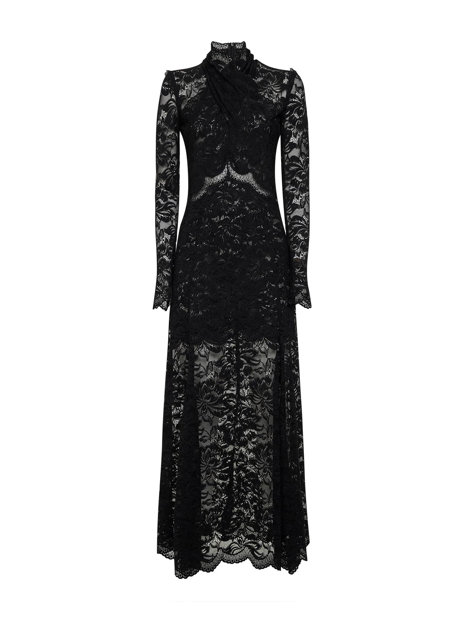 Rabanne Women Black Lace Long Dress