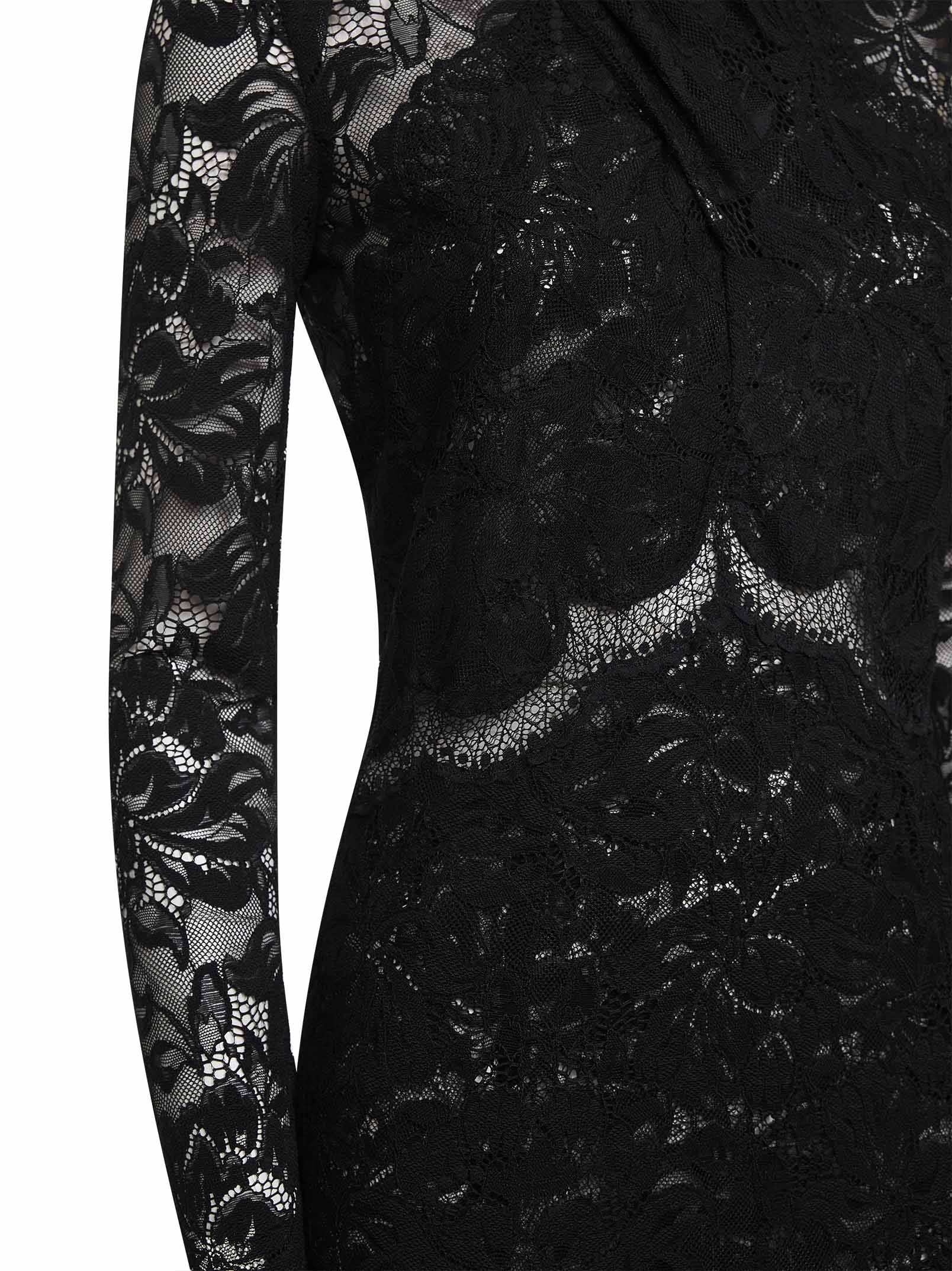 Rabanne Women Black Lace Long Dress