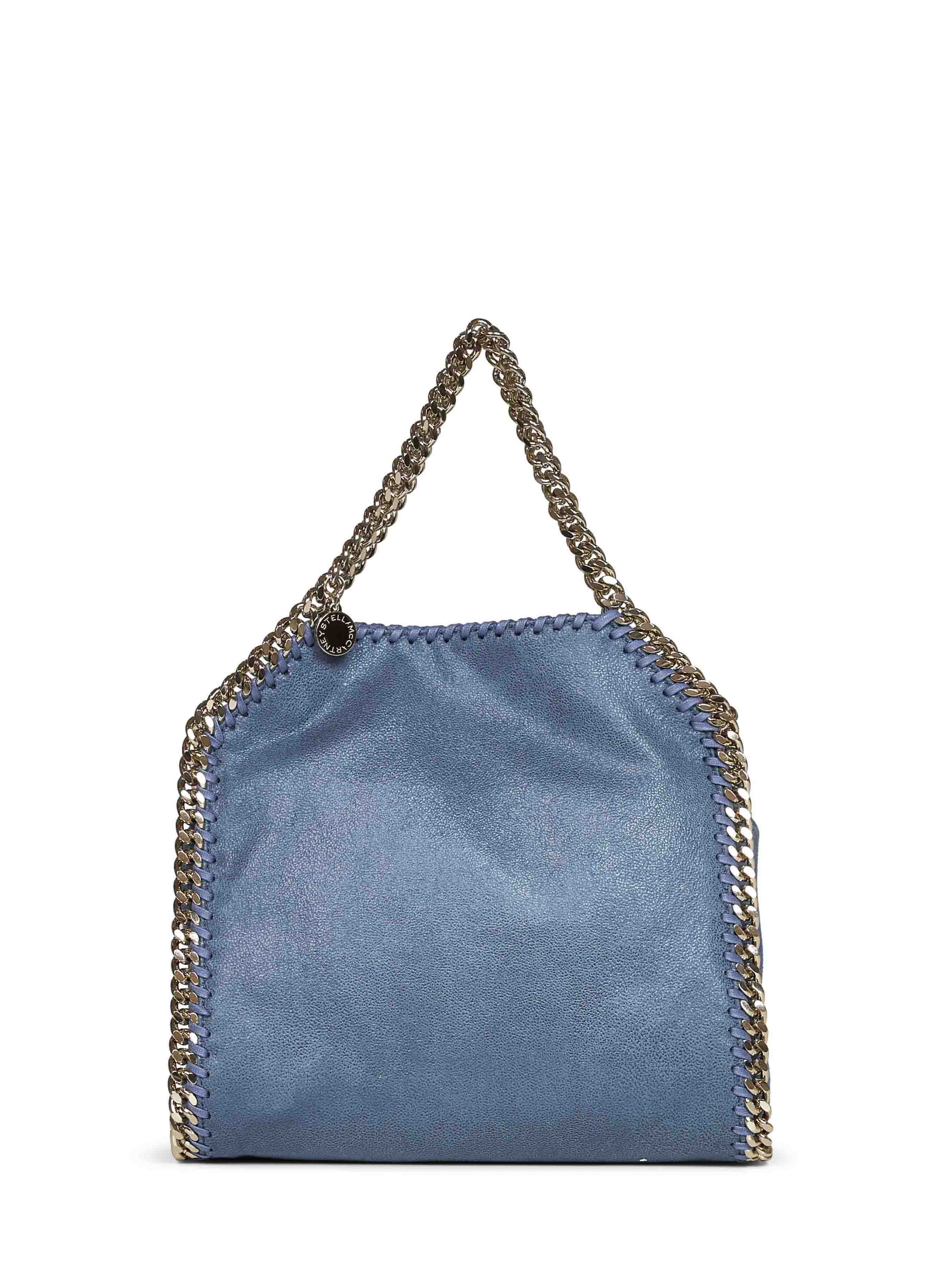 Stella Mccartney Women Feather Blue Falabella Mini Tote Bag