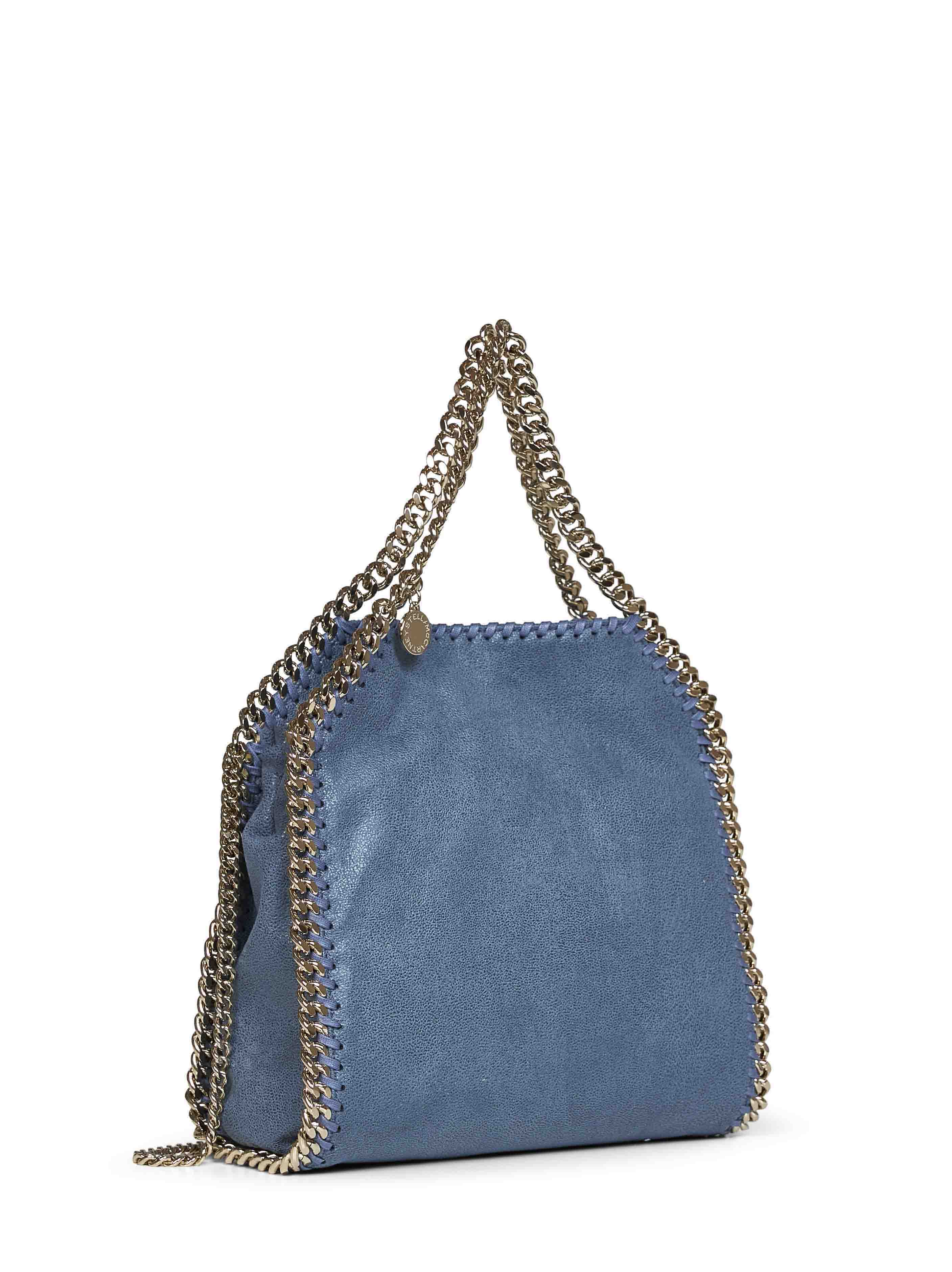 Stella Mccartney Women Feather Blue Falabella Mini Tote Bag