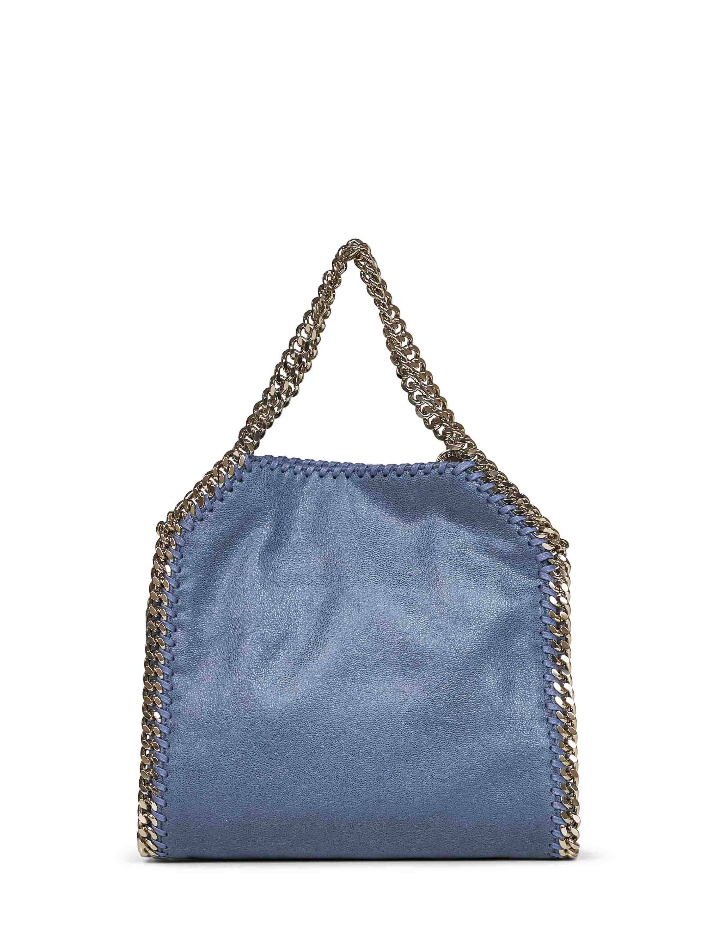 Stella Mccartney Women Feather Blue Falabella Mini Tote Bag