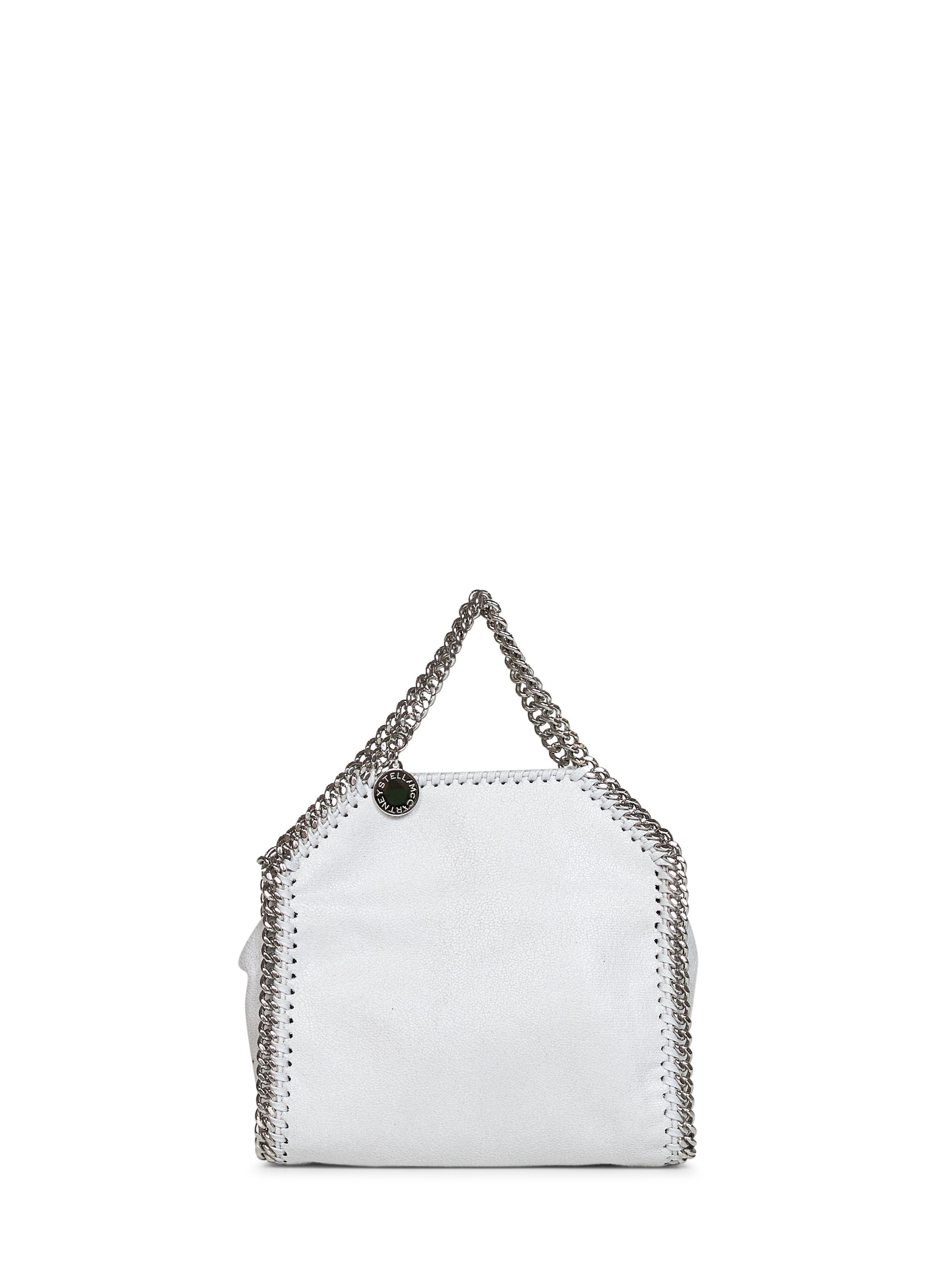 Stella Mccartney Women Pearl Grey Falabella Tiny Tote Bag