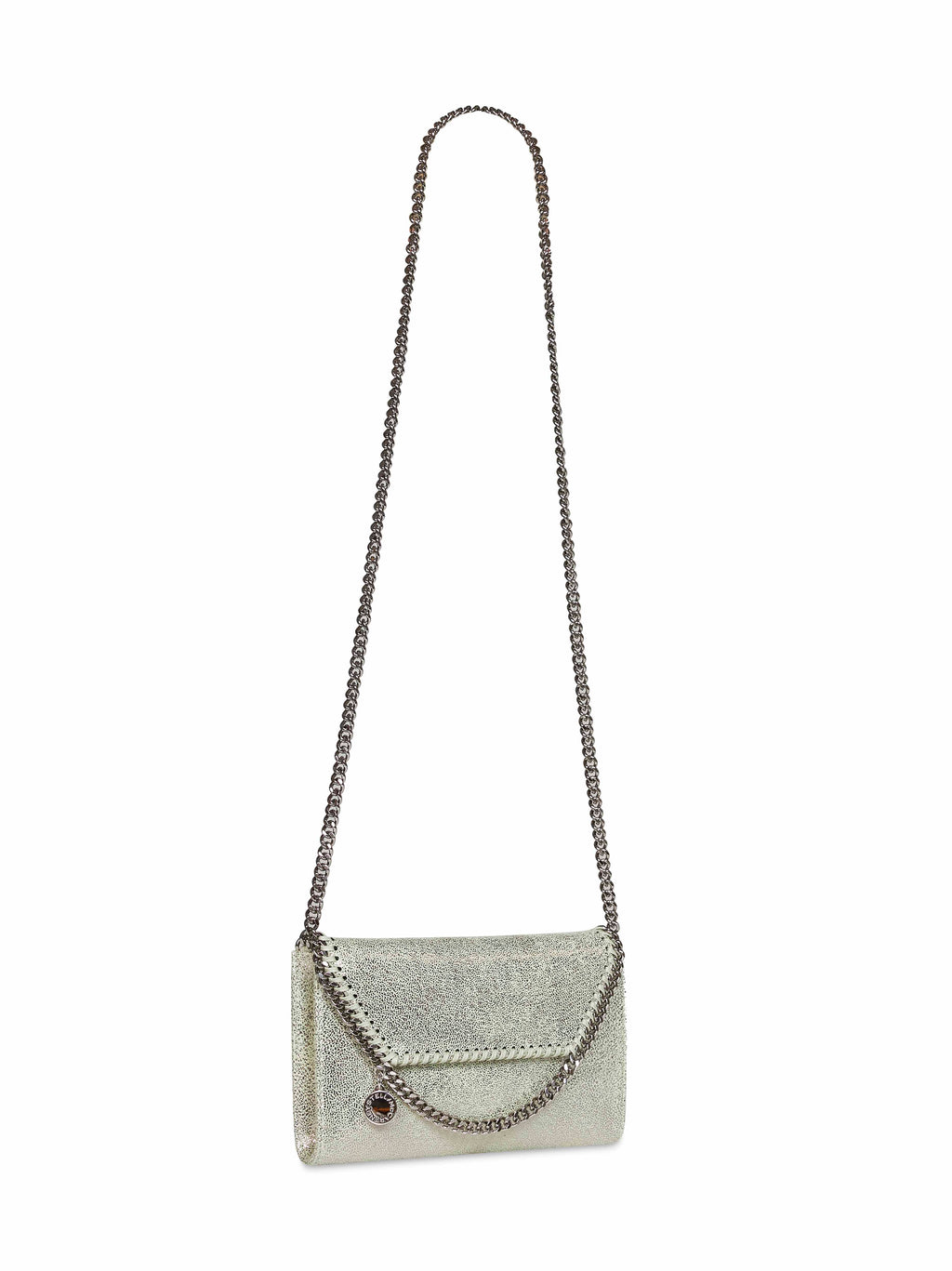 Stella Mccartney Women Light Lime Falabella Wallet Crossbody Bag