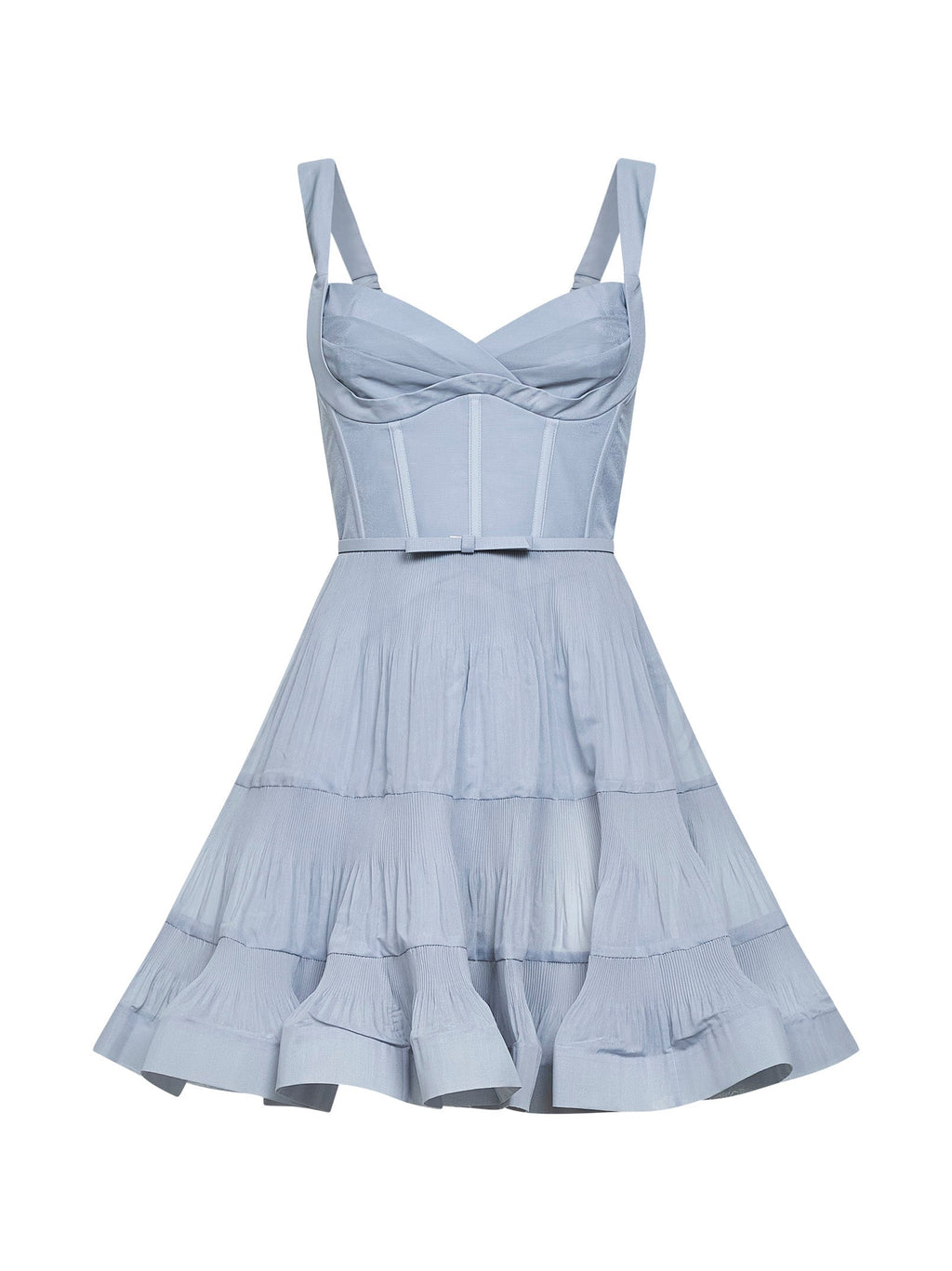 Zimmermann Women Steel Blue Pleated Mini Dress