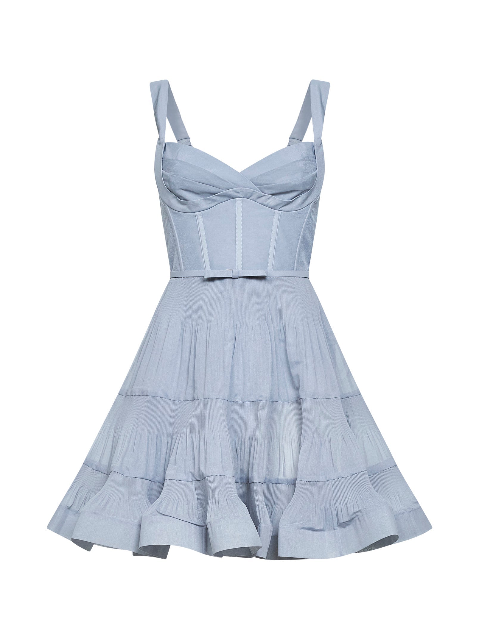 Zimmermann Women Steel Blue Pleated Mini Dress