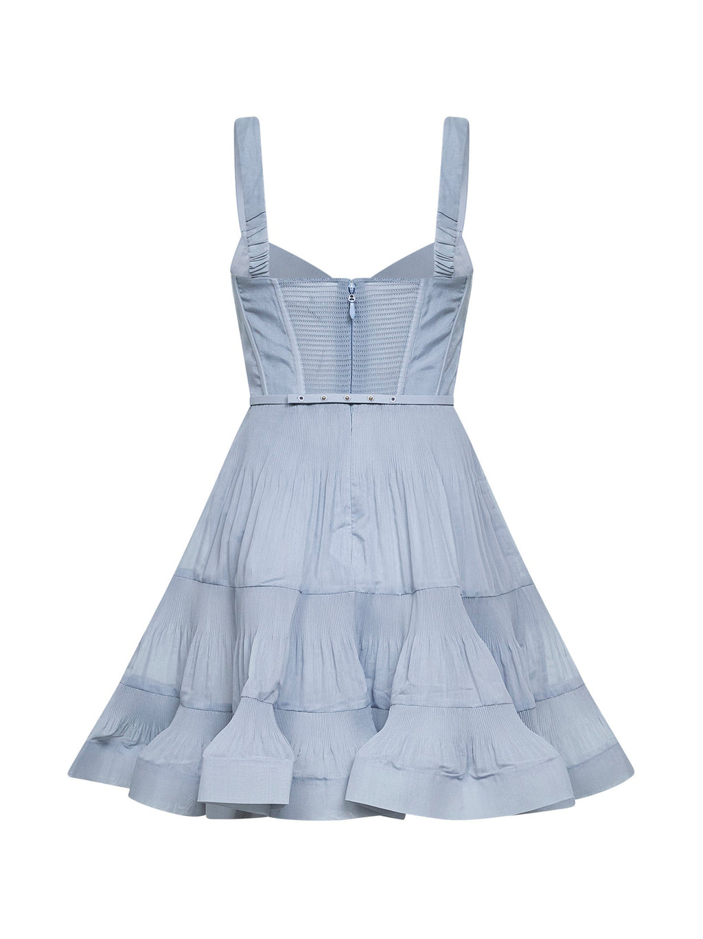 Zimmermann Women Steel Blue Pleated Mini Dress