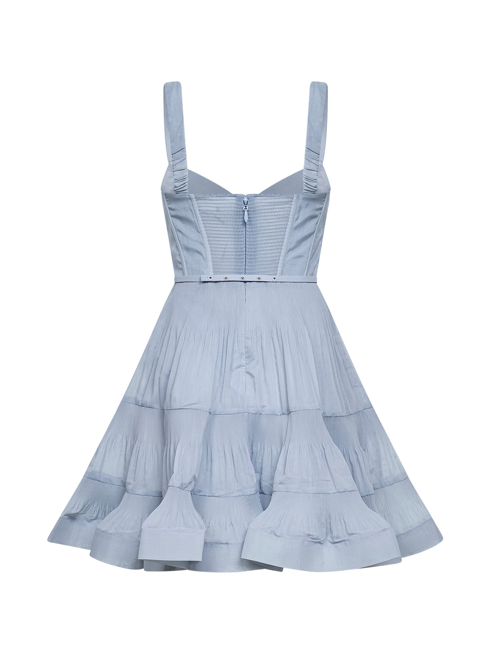 Zimmermann Women Steel Blue Pleated Mini Dress