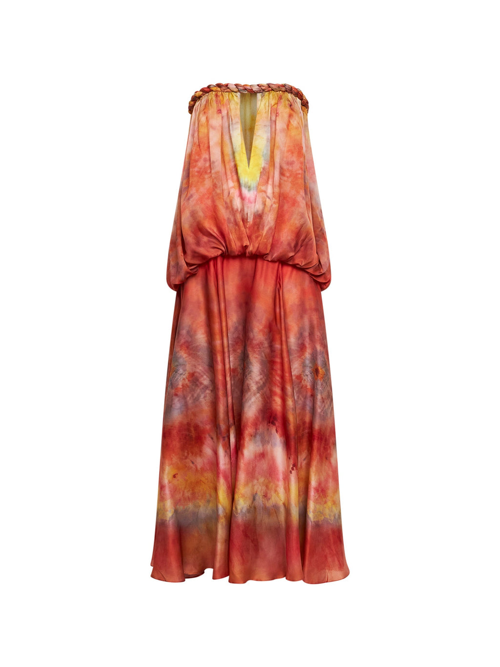 Zimmermann Women Ruby Tie Dye-Print Silk Luna Bandeau Dress
