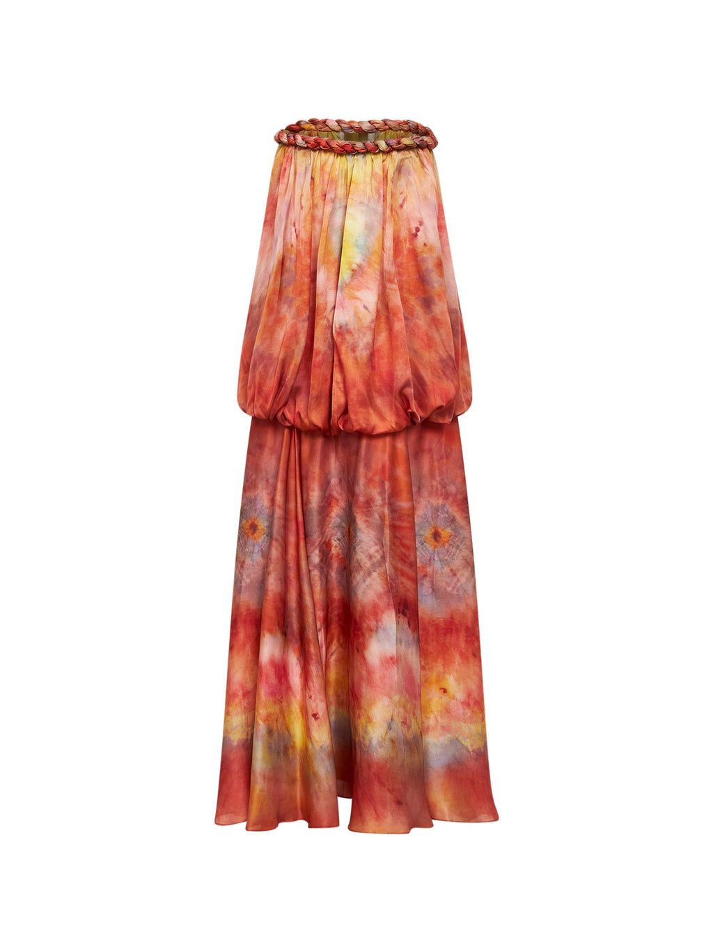 Zimmermann Women Ruby Tie Dye-Print Silk Luna Bandeau Dress