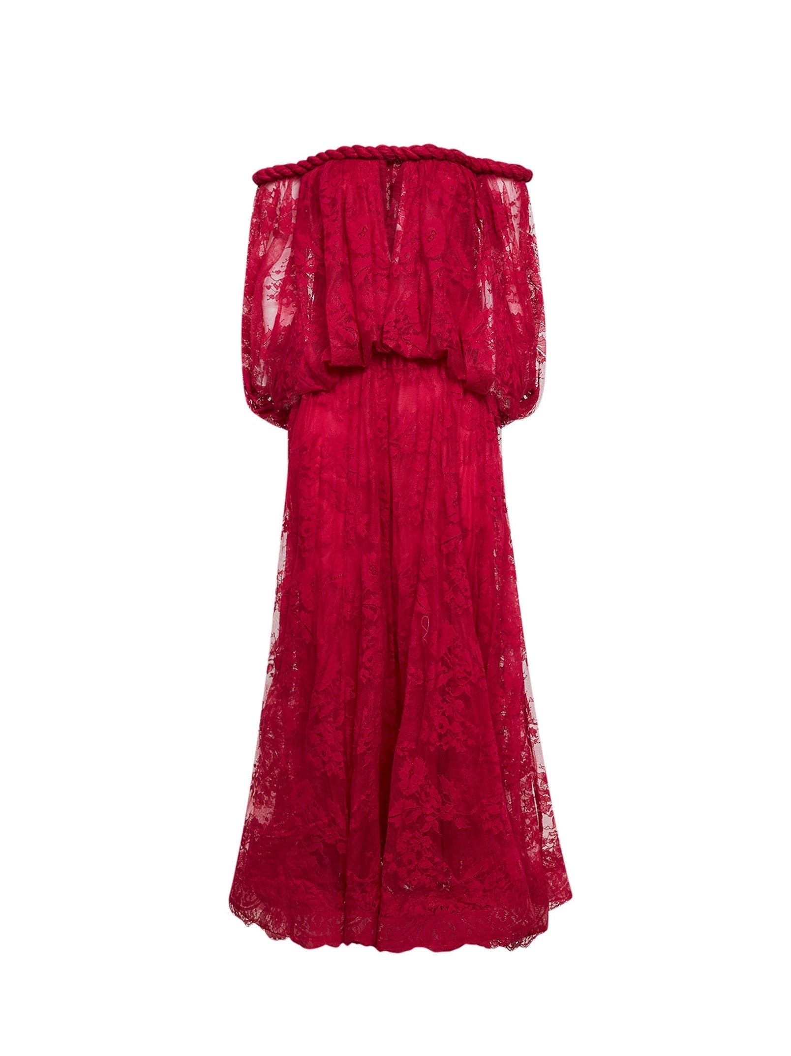 Zimmermann Women Fuchsia Lace Luna Billow Gown