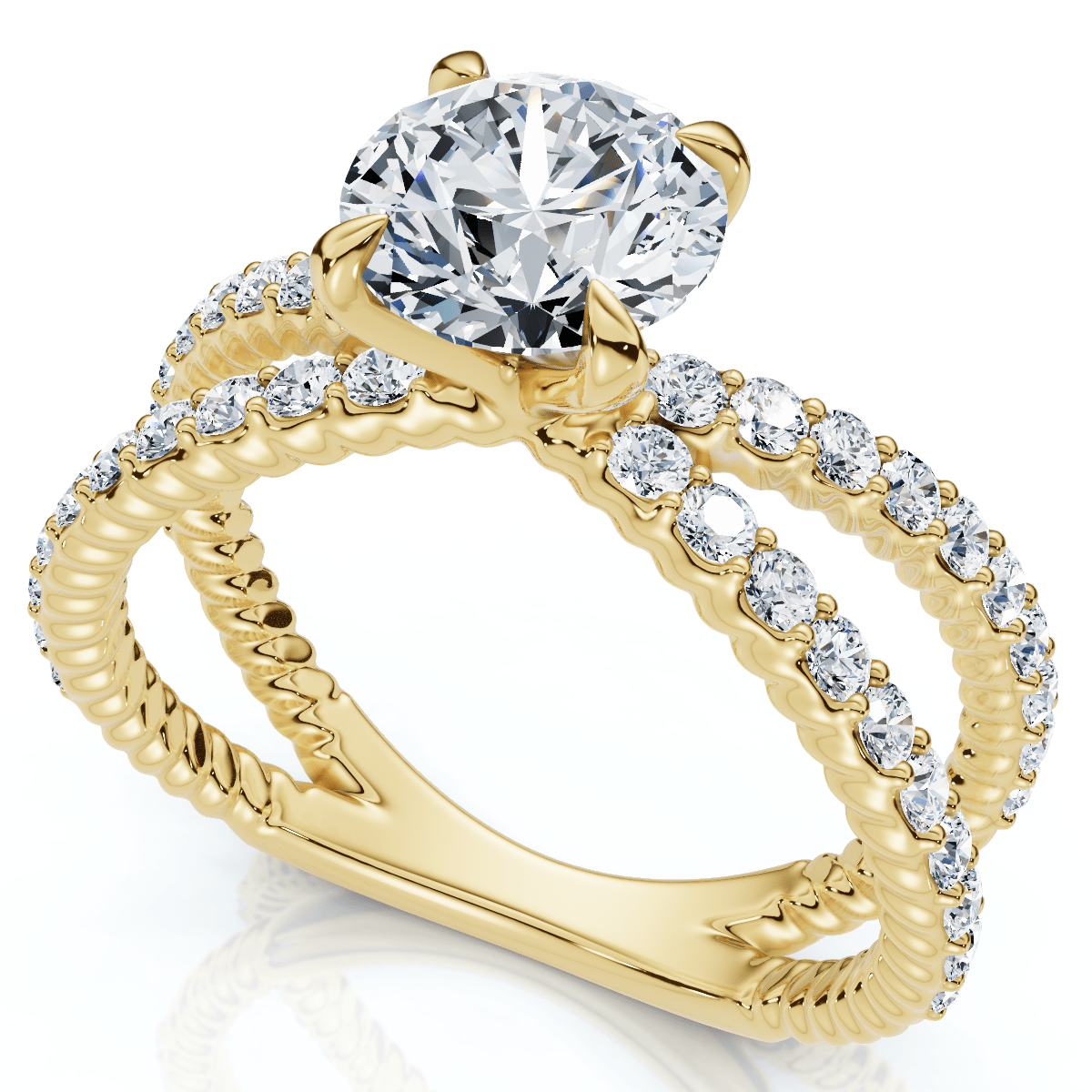 1.40Ct Tori Diamond Engagement Ring 14k Gold or Platinum Lab Grown