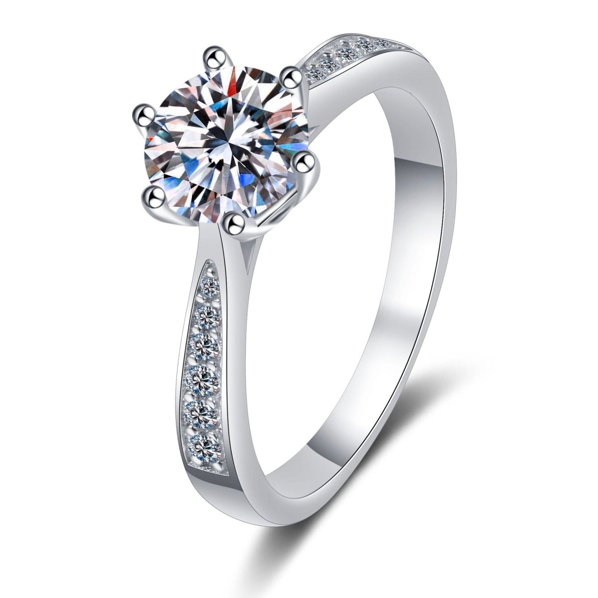 Pangama Classic Solitaire Moissanite Ring