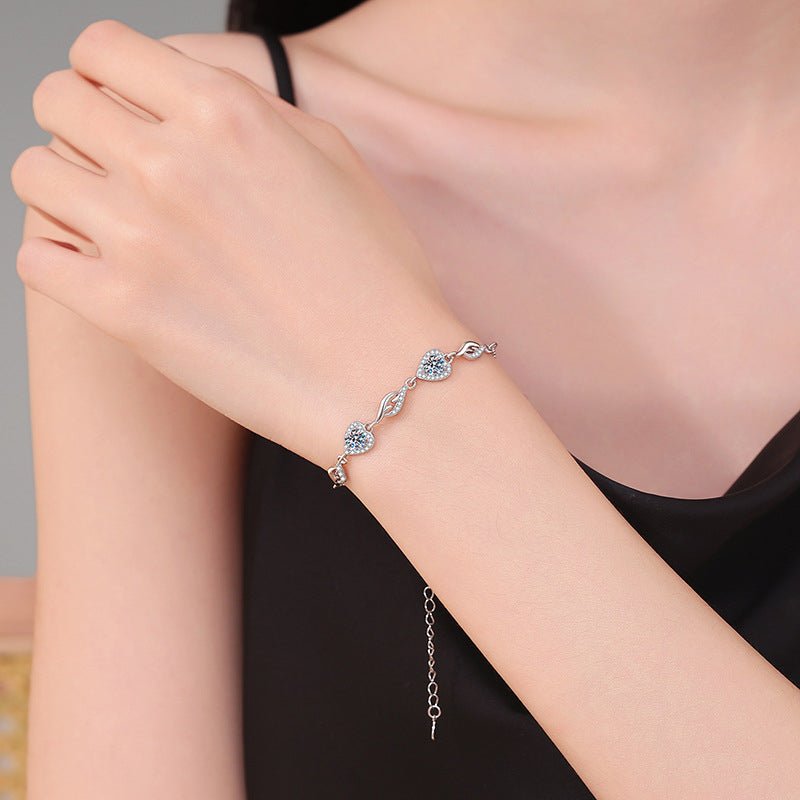 Pangama Eternal Hearts Moissanite Bracelet