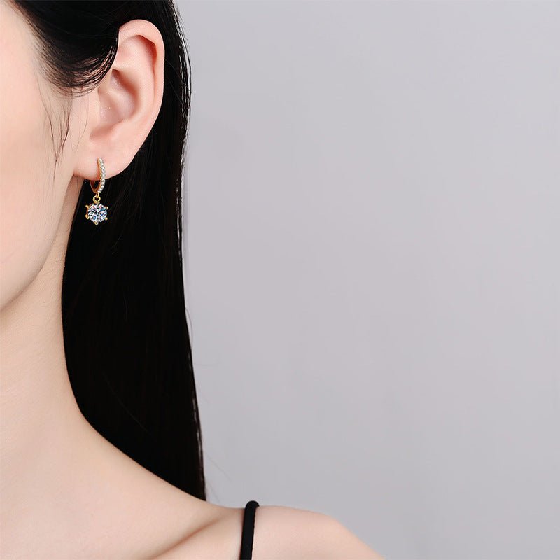 Pangama Golden Solstice Moissanite Drop Earrings