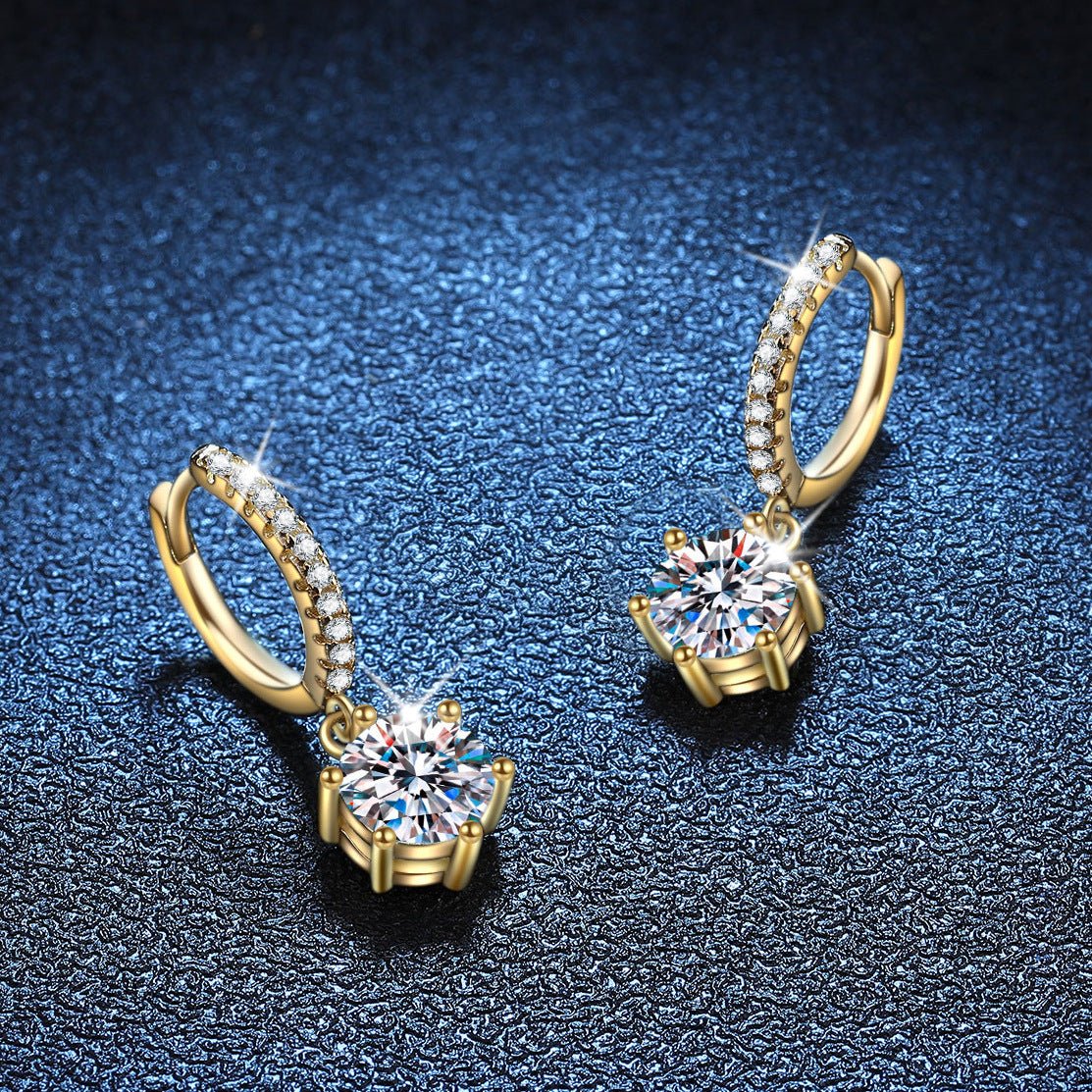 Pangama Golden Solstice Moissanite Drop Earrings