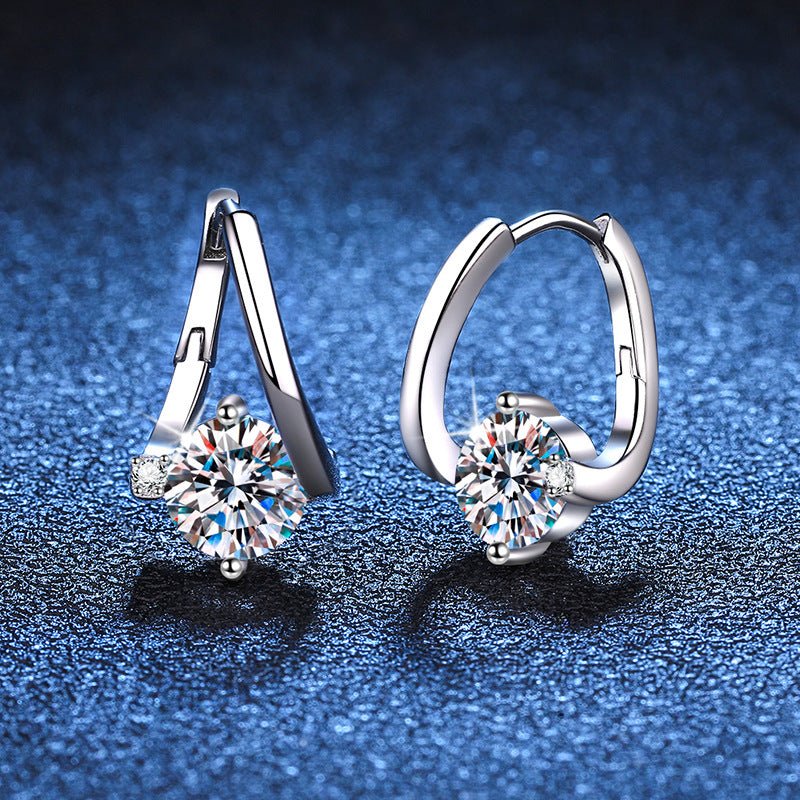 Pangama Modern Elegance Moissanite Hoop Earrings
