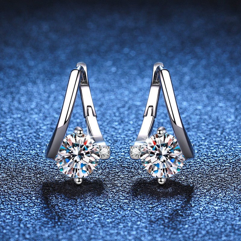 Pangama Modern Elegance Moissanite Hoop Earrings