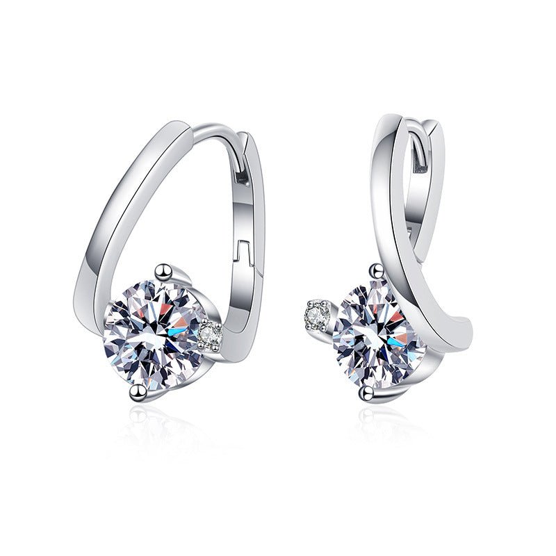 Pangama Modern Elegance Moissanite Hoop Earrings
