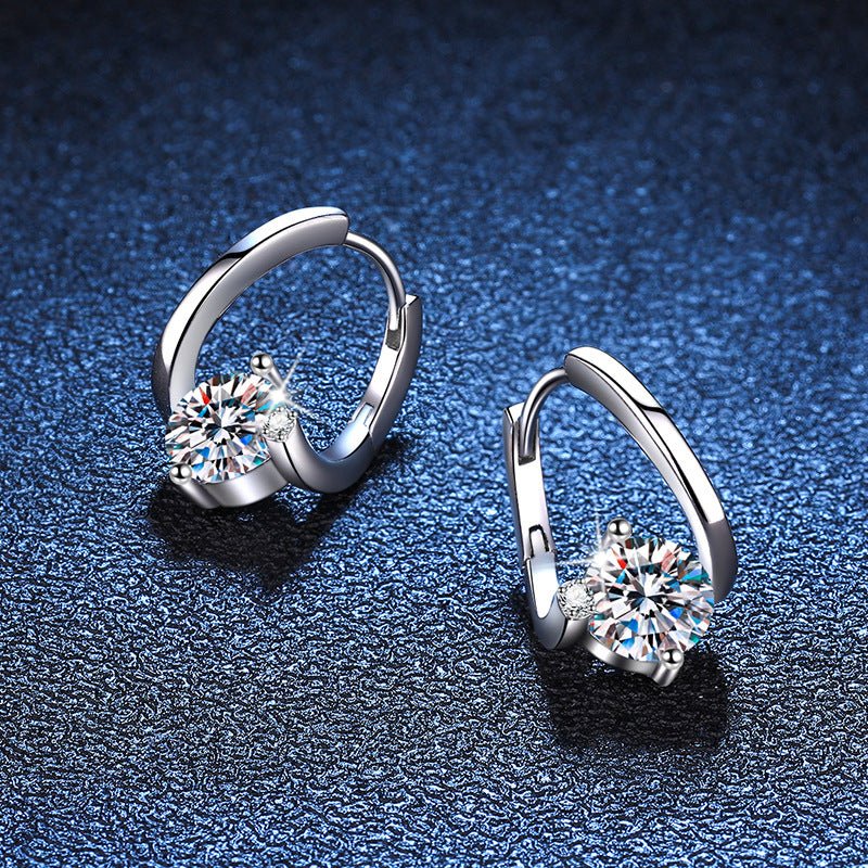 Pangama Modern Elegance Moissanite Hoop Earrings