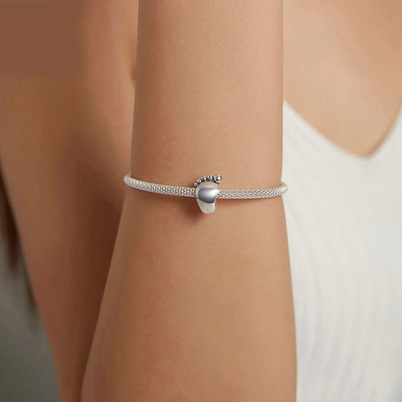 Personalized Baby Footprint Engraved Charm