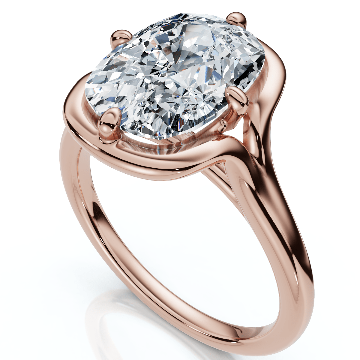 Certified 3Ct Sylva Elongated Cushion Diamond Engagement Ring 14k Gold Lab Grown